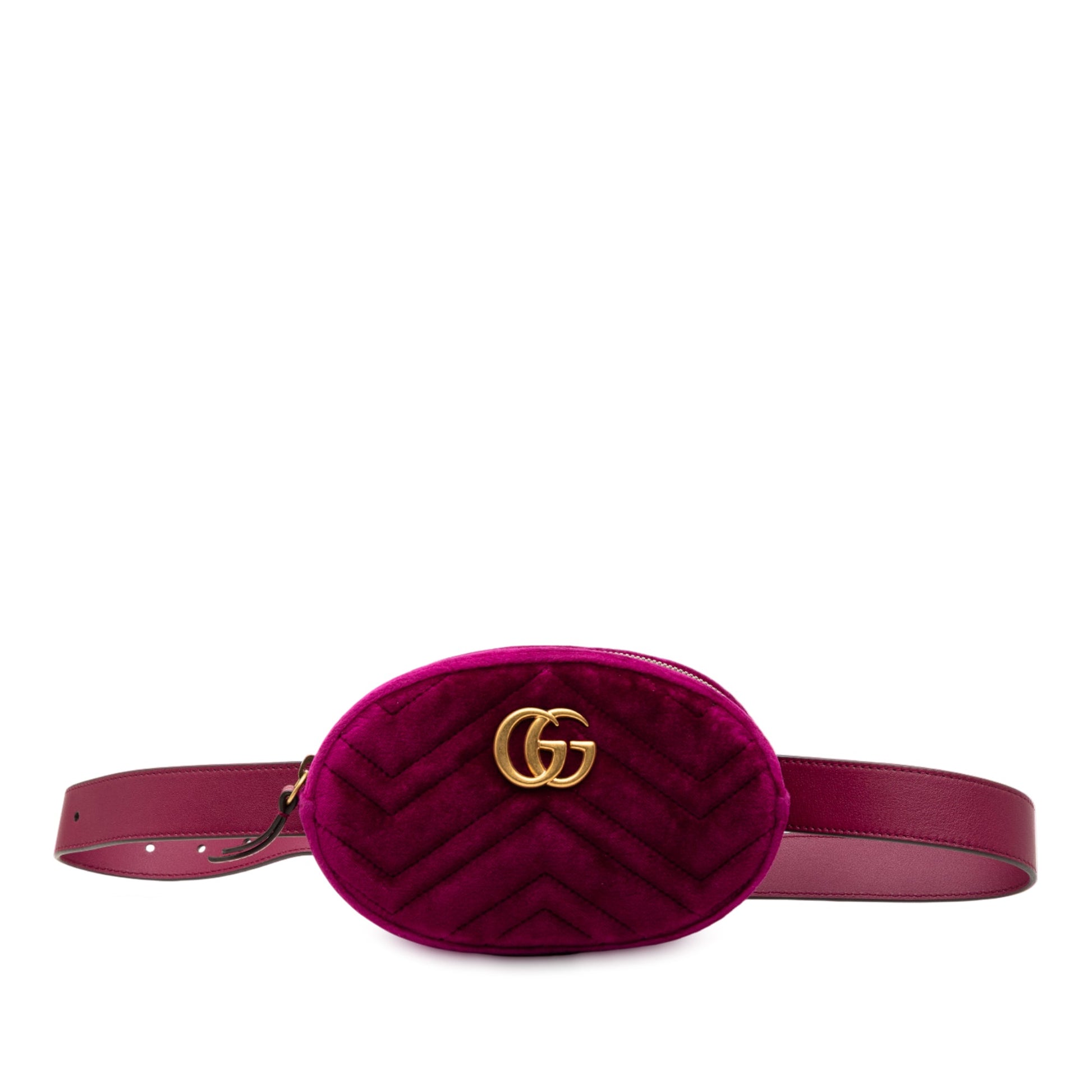 Gucci GG Marmont Matelasse Velvet Belt Bag