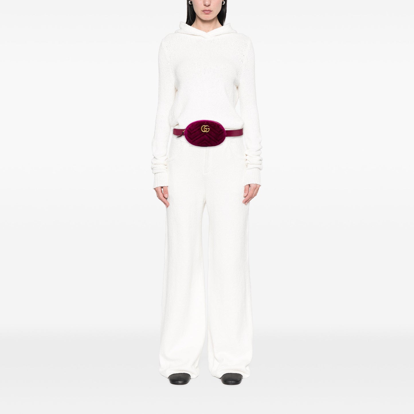 Gucci GG Marmont Matelasse Velvet Belt Bag
