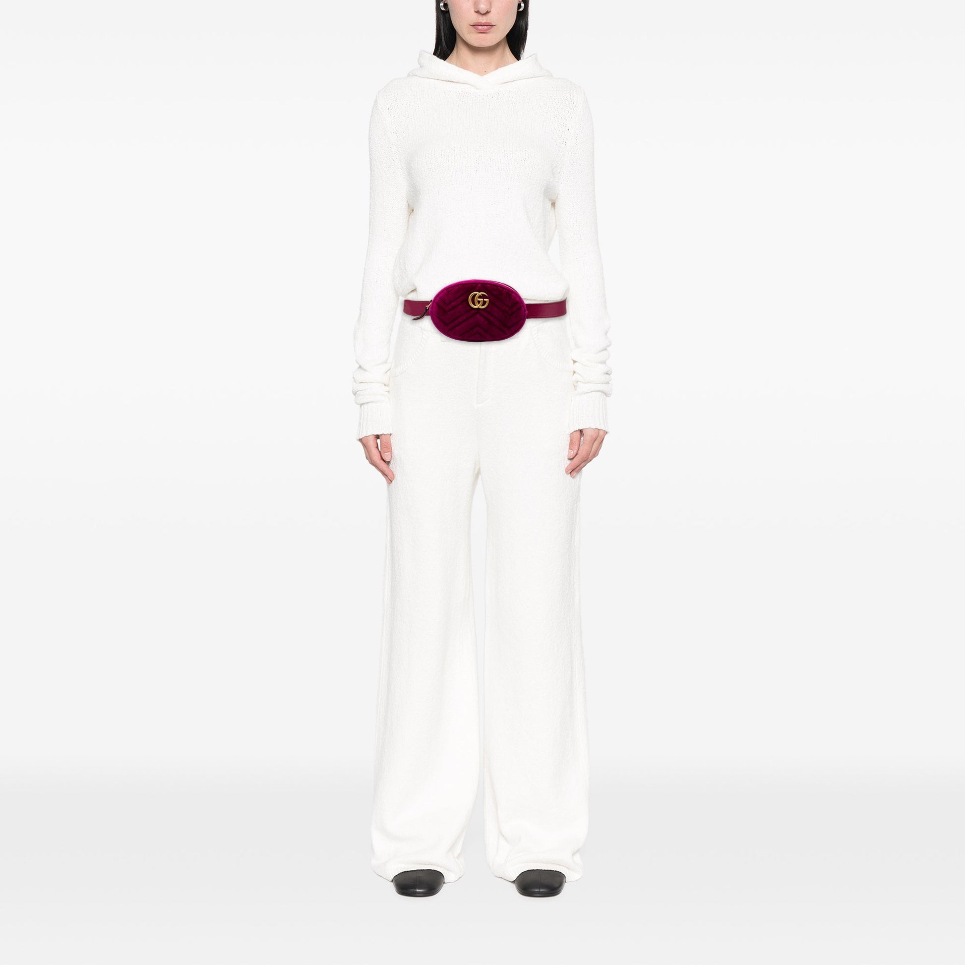 Gucci GG Marmont Matelasse Velvet Belt Bag