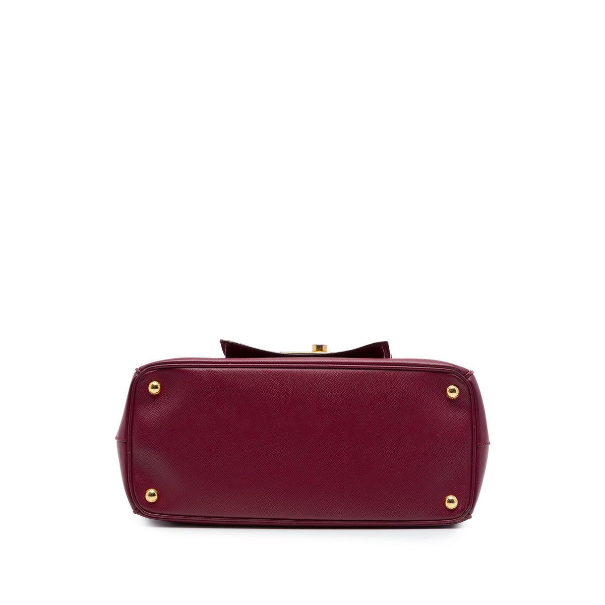 Prada Bicolor Saffiano Lux Galleria Double Zip Front Pocket Satchel — Red