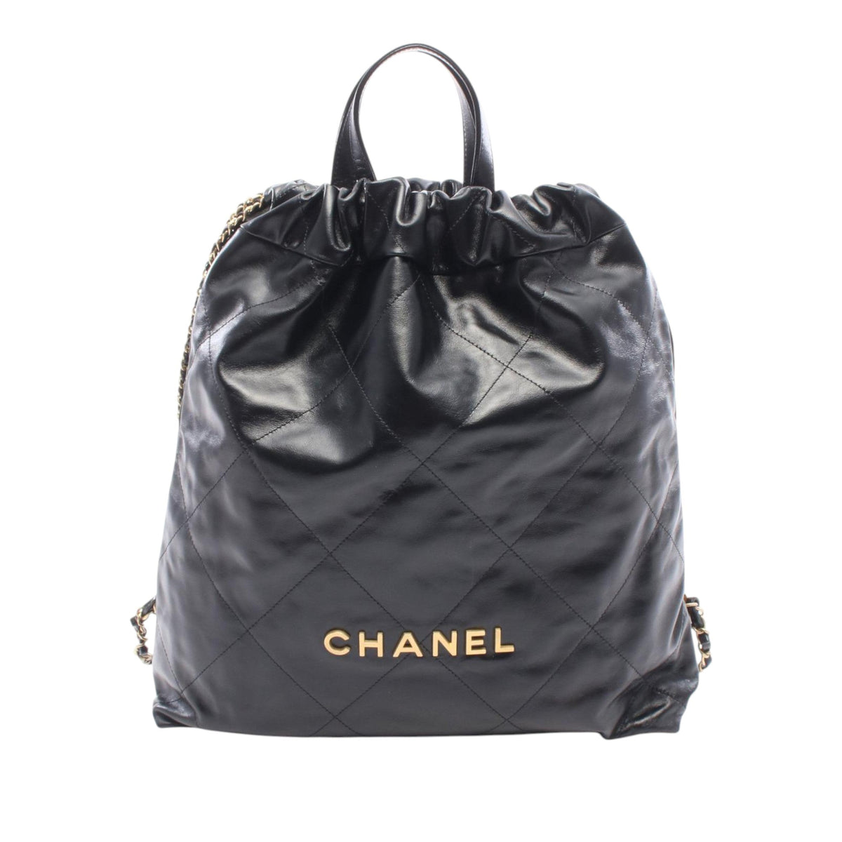 Chanel Large Quilted Shiny Calfskin 22 Backpack