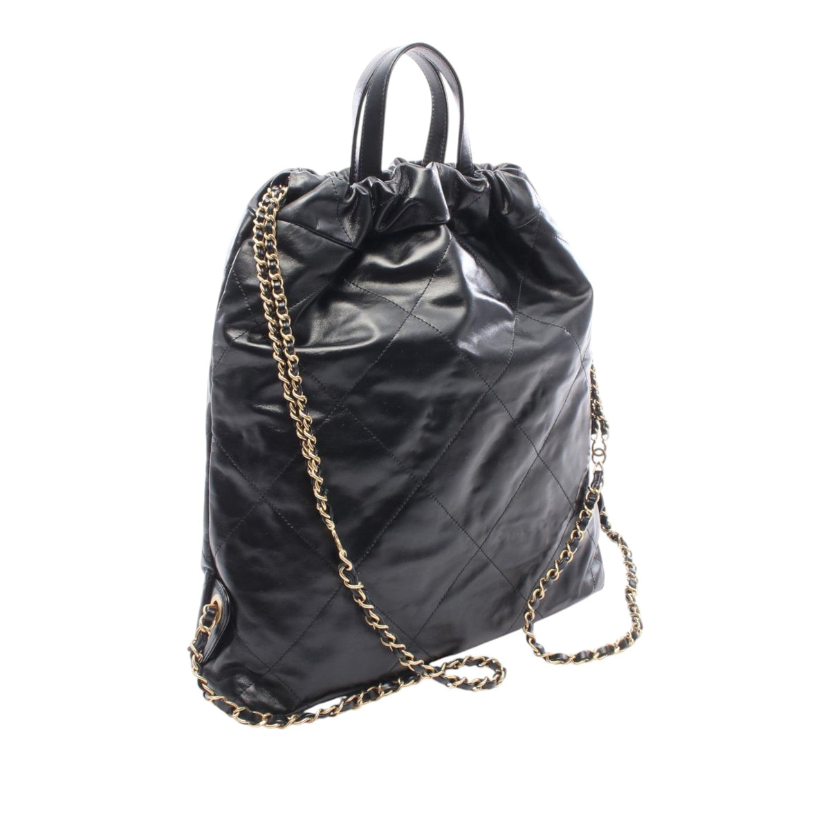 Chanel Large Quilted Shiny Calfskin 22 Backpack