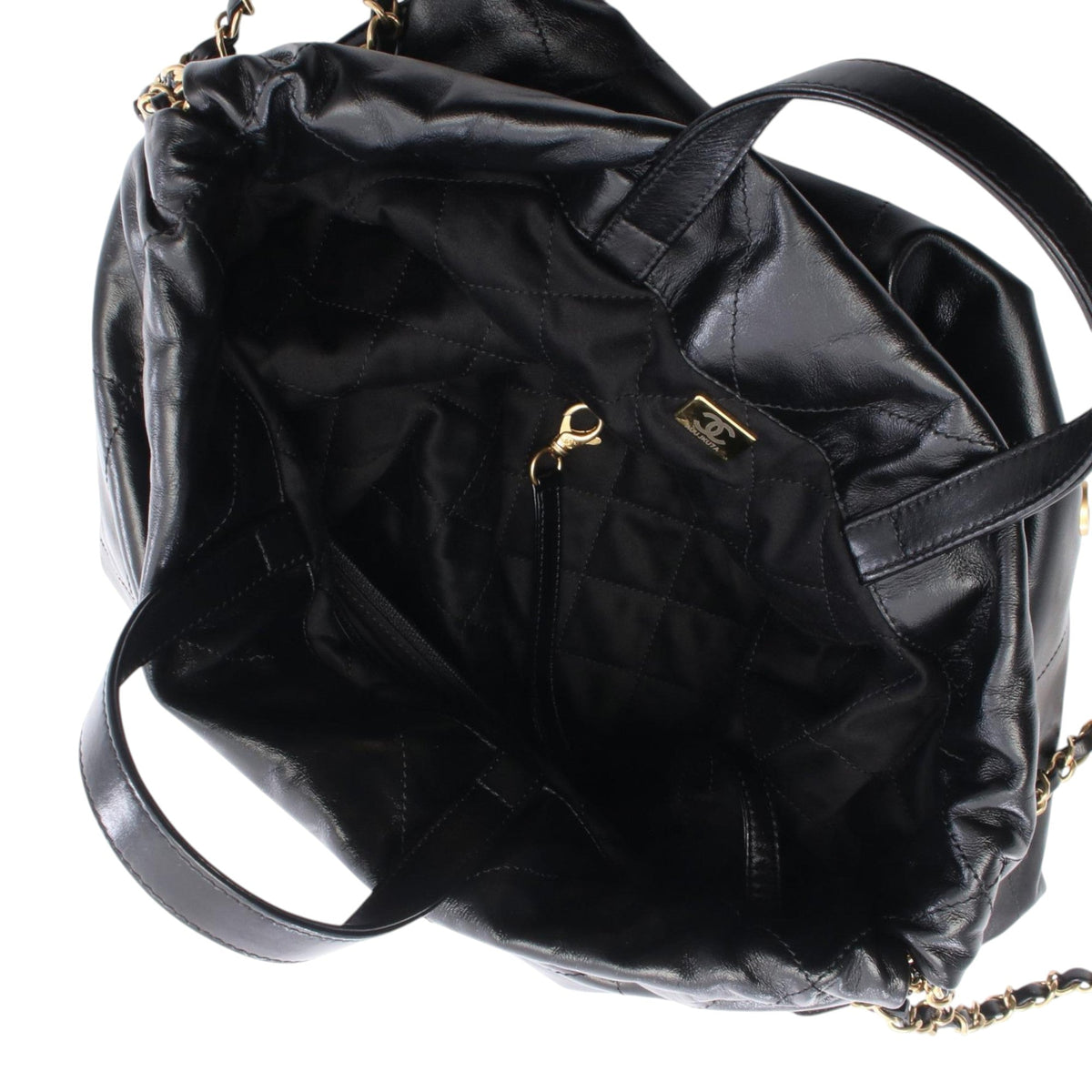 Chanel Large Quilted Shiny Calfskin 22 Backpack
