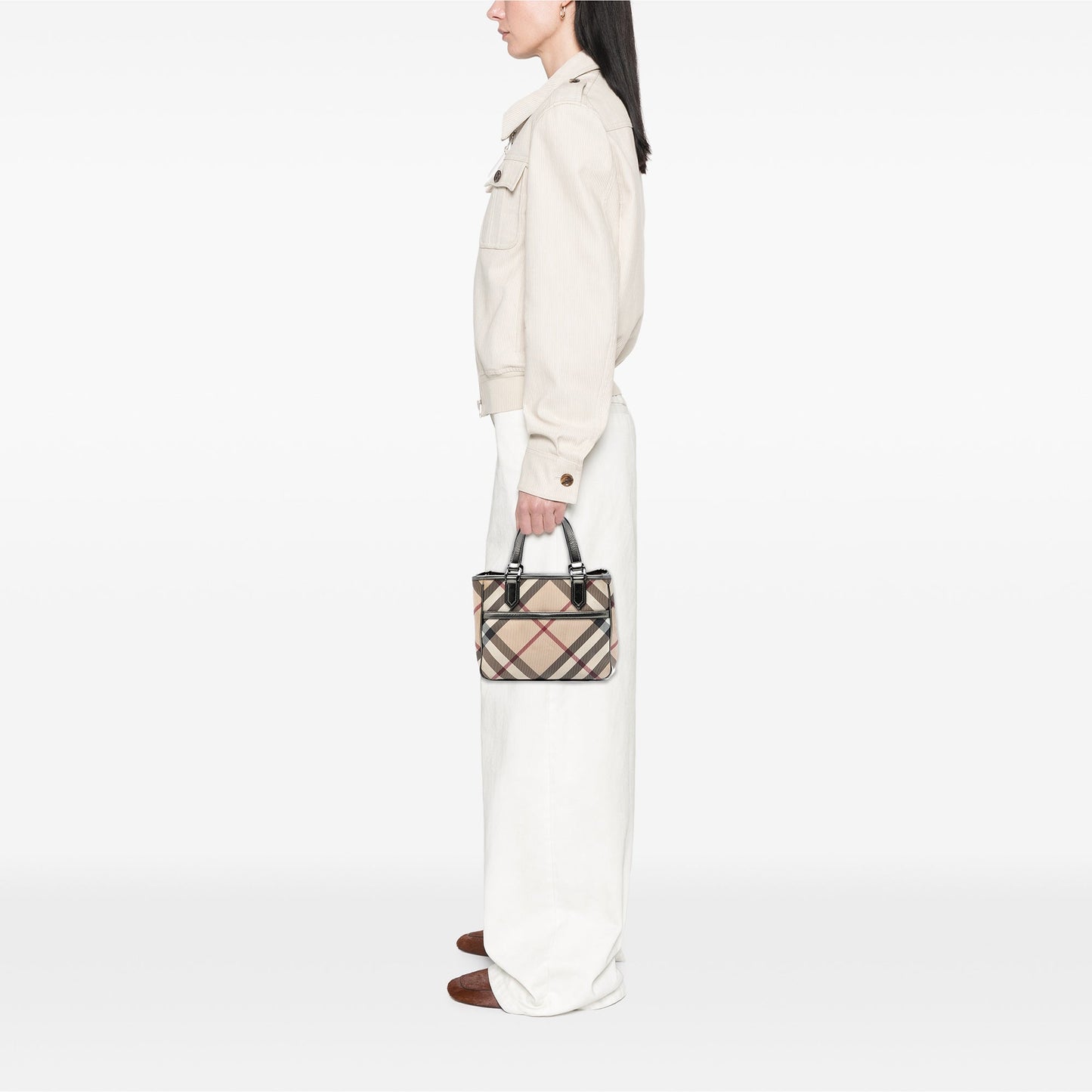 Burberry Supernova Check Coated Canvas Tote