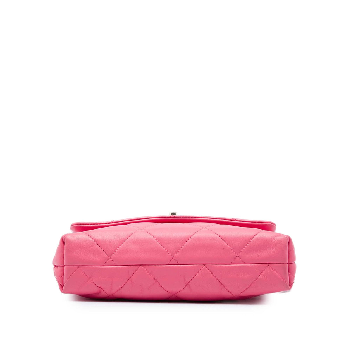 Chanel Small Quilted Lambskin Logo Chain Strap Flap