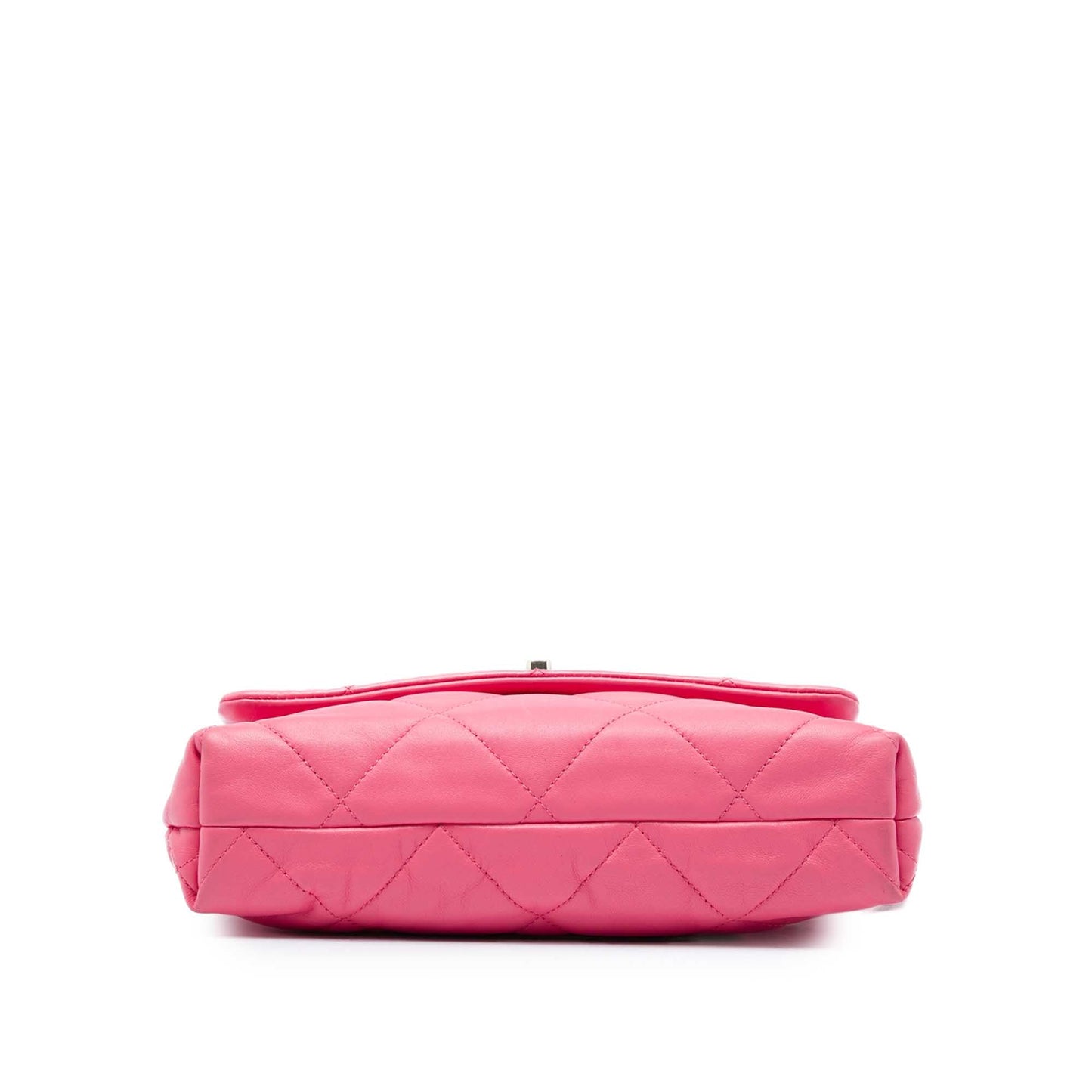 Chanel Small Quilted Lambskin Logo Chain Strap Flap
