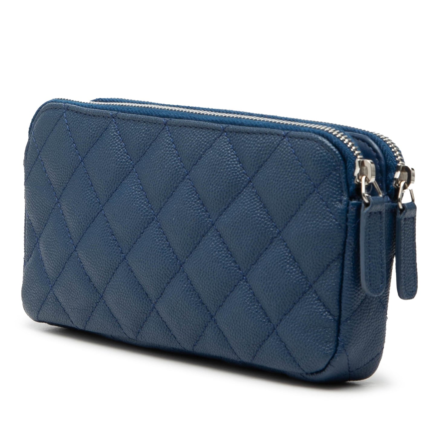 Small Quilted Caviar Clutch With Chain