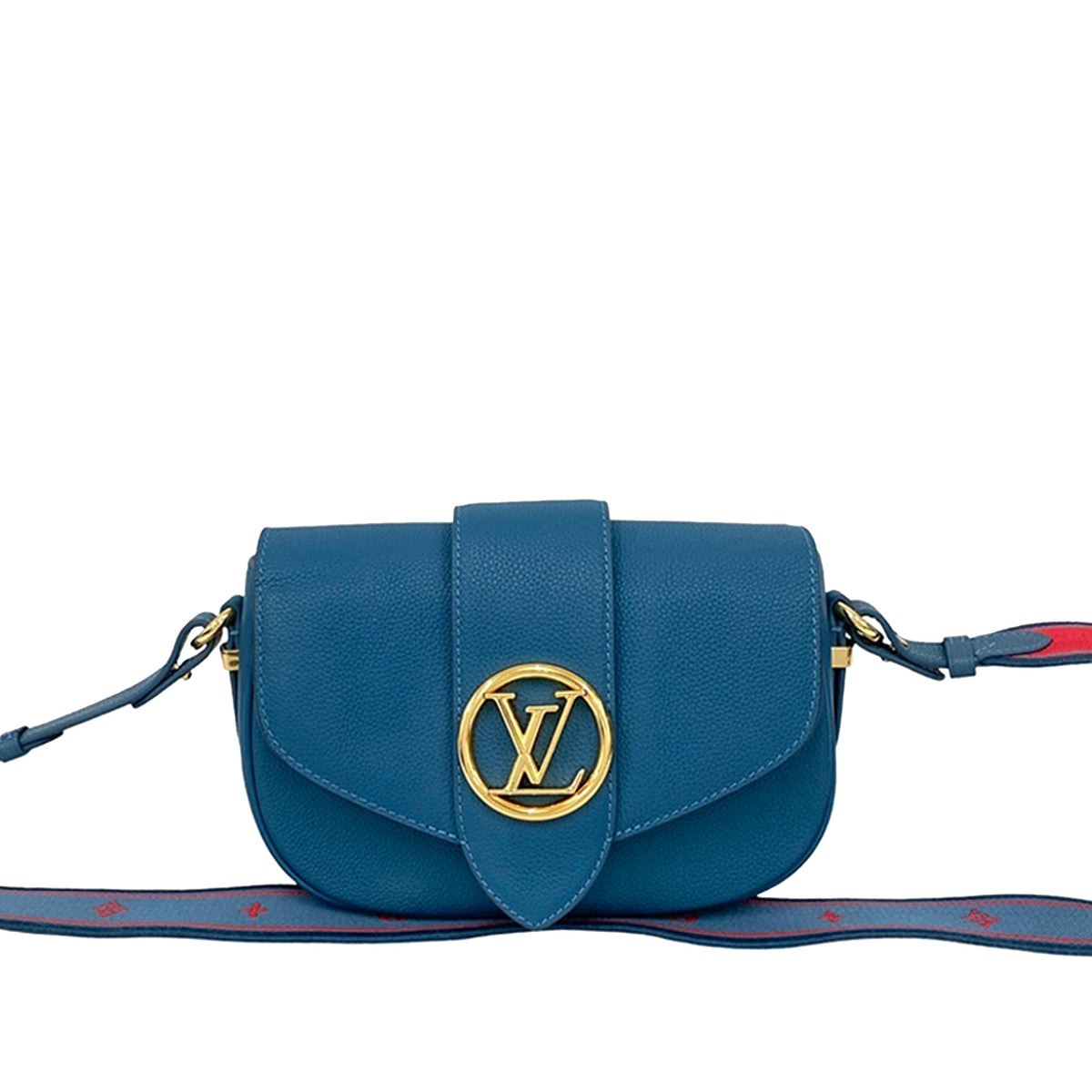 Louis Vuitton Grained Calfskin LV Pont 9 Soft MM