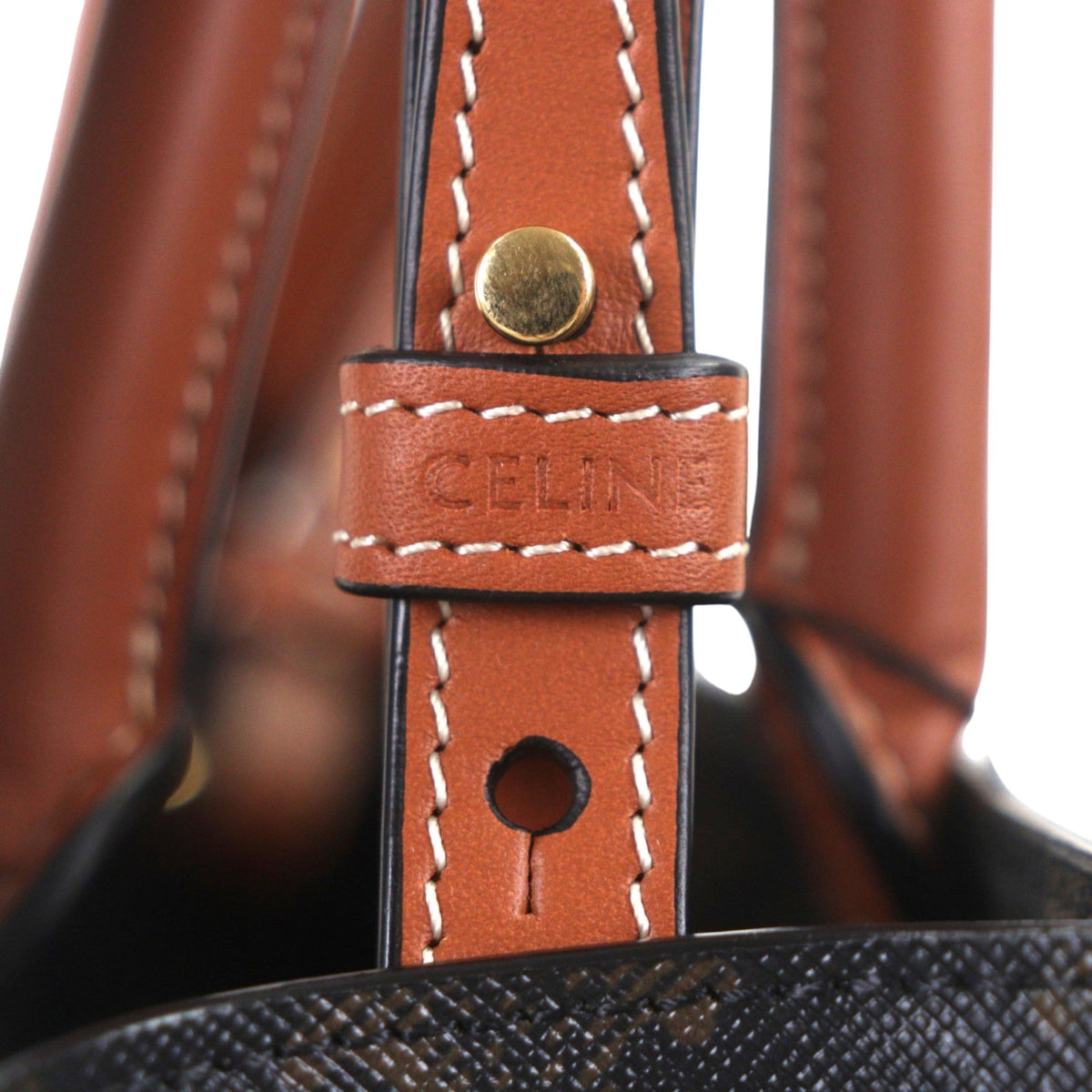 Celine Small Triomphe Coated Canvas Vertical Cabas Tote