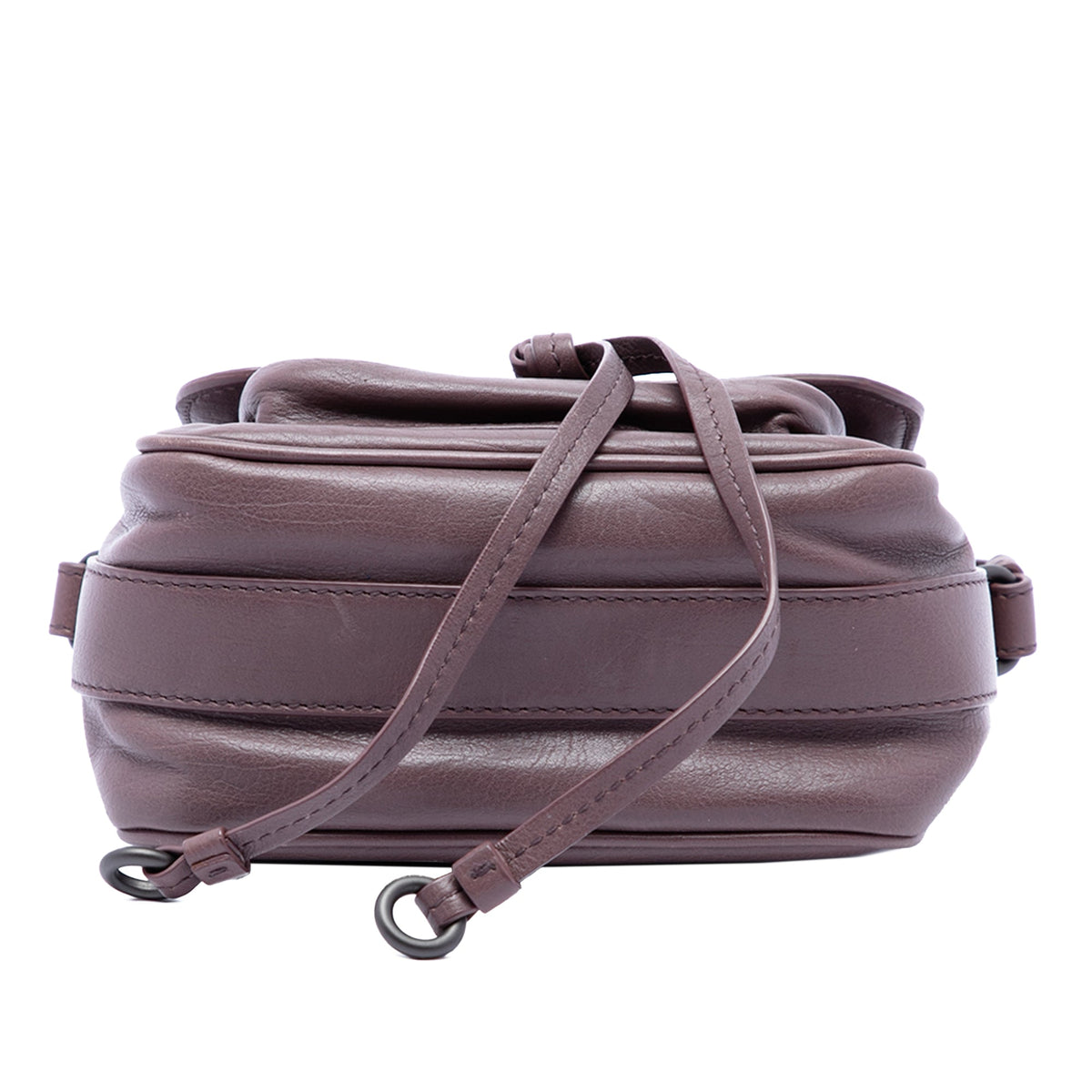 Bottega Veneta Mini Nappa Intrecciato Flap Crossbody — Purple