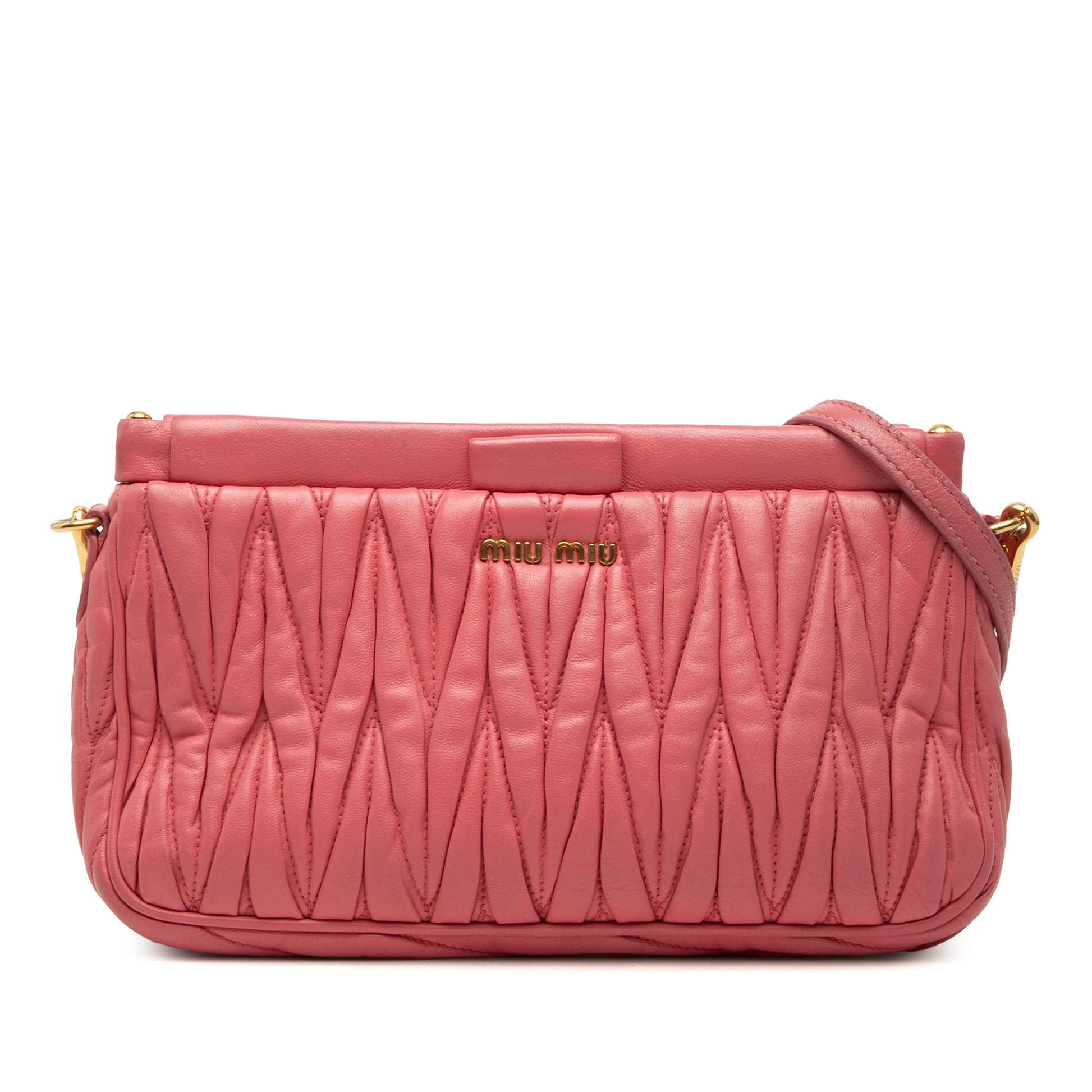 Miu Miu Matelasse Nappa Frame Shoulder Bag