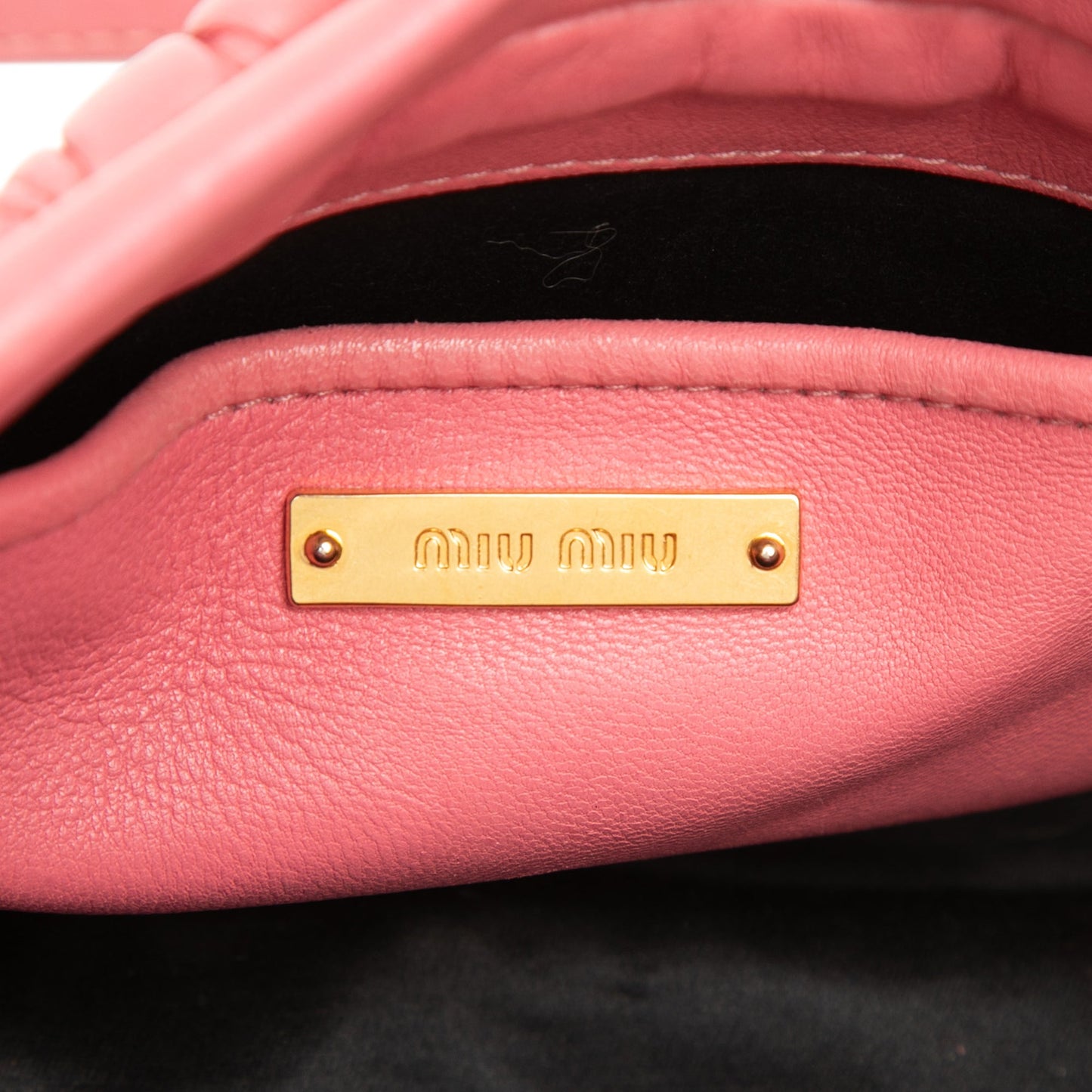 Miu Miu Matelasse Nappa Frame Shoulder Bag