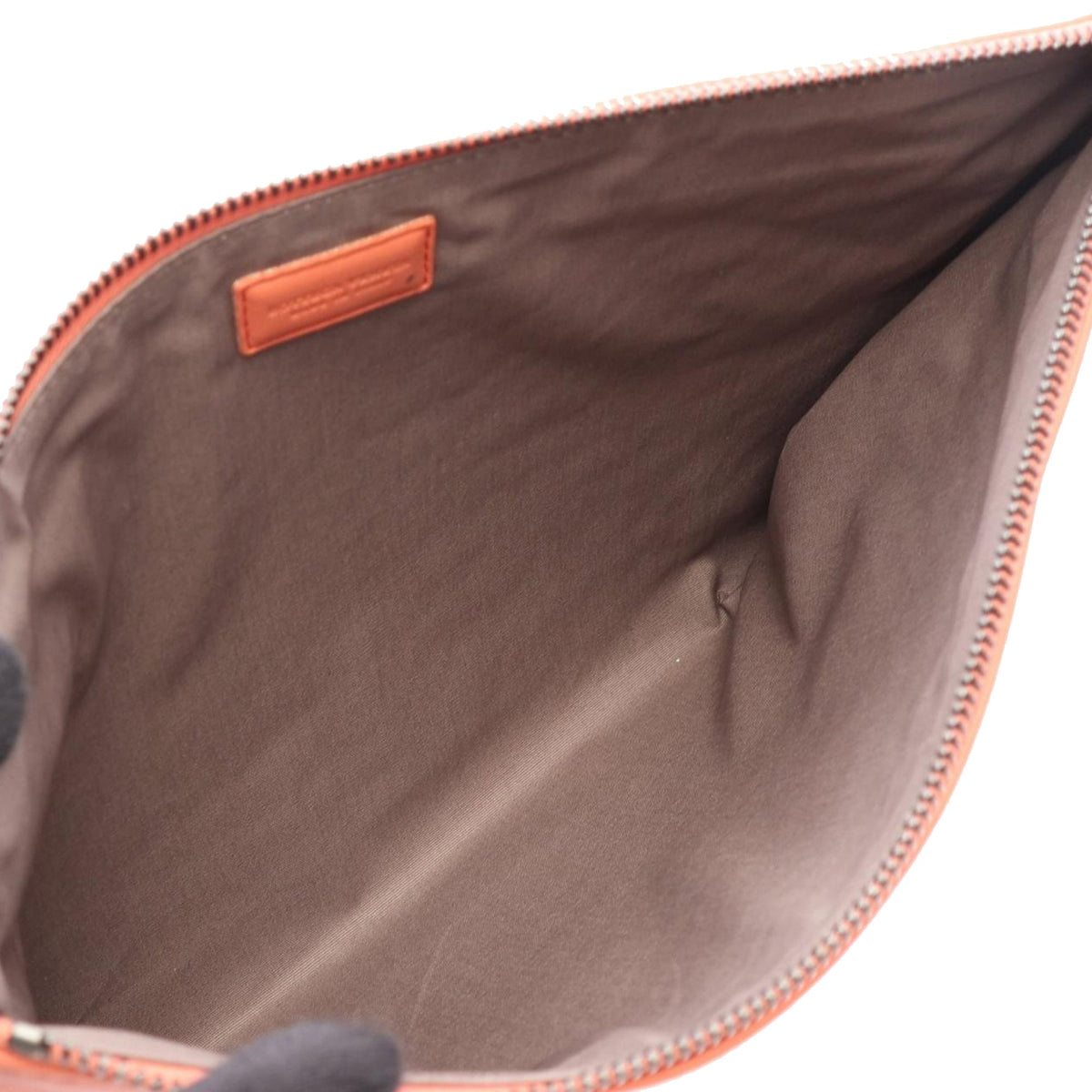 Bottega Veneta Nappa Intrecciato Clutch — Orange