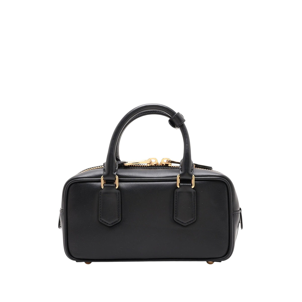 Miu Miu Small Leather Arcadie Satchel — Black