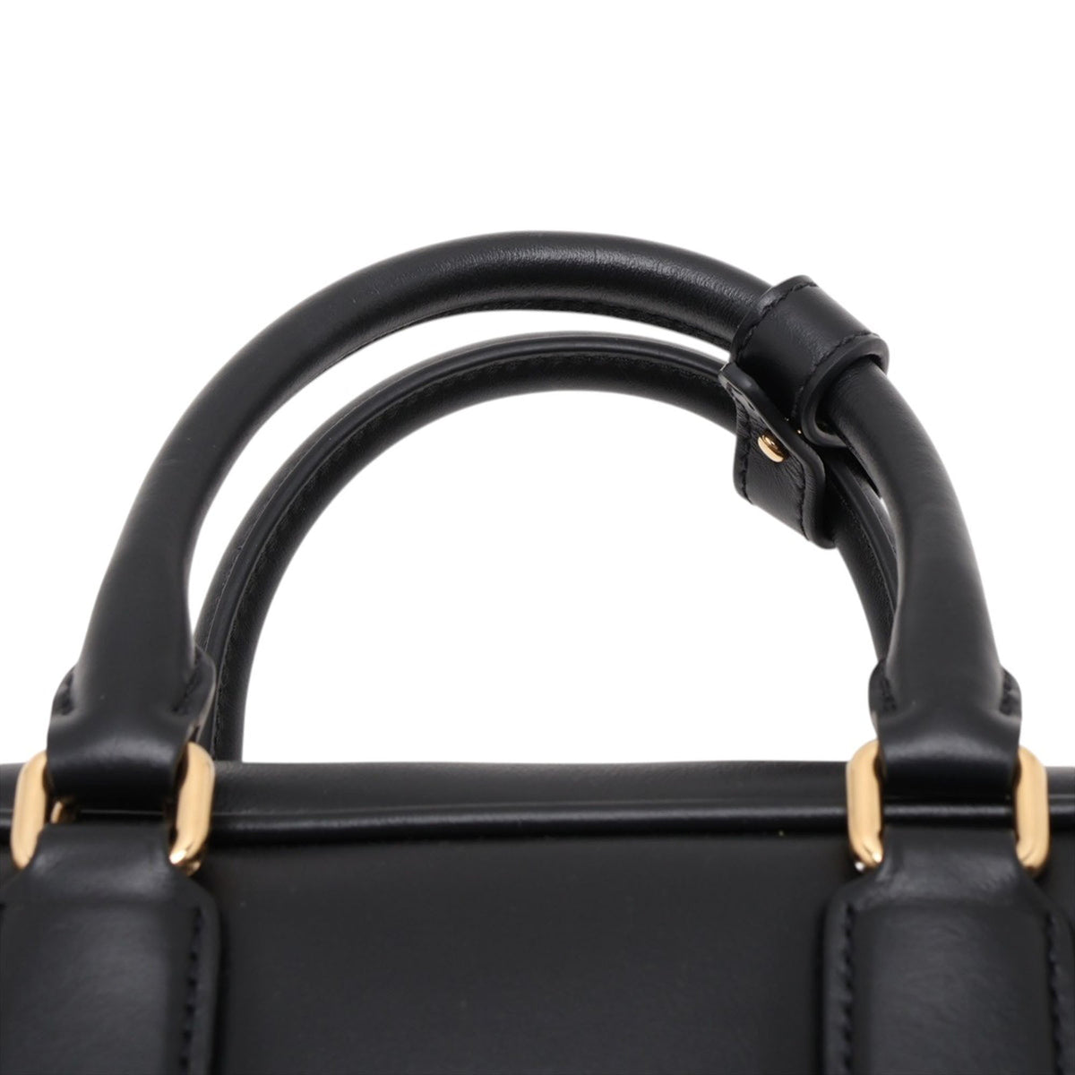 Miu Miu Small Leather Arcadie Satchel — Black
