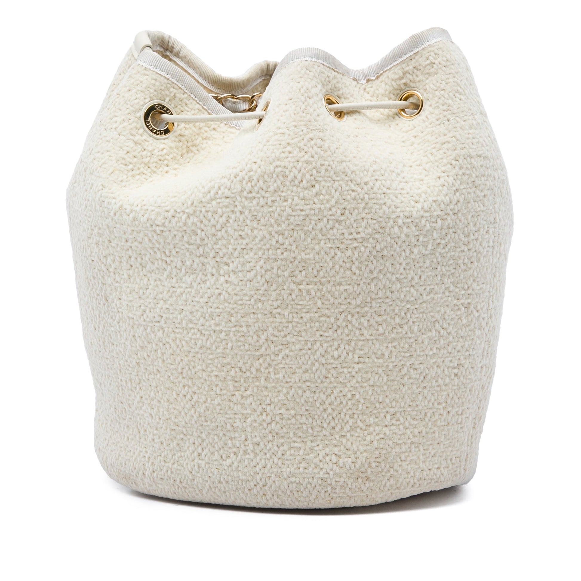Chanel Small Tweed Deauville Drawstring Bucket Bag