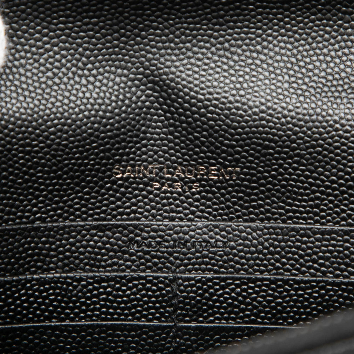 Saint Laurent Grain De Poudre Cassandre Monochrome Envelope Chain Wallet
