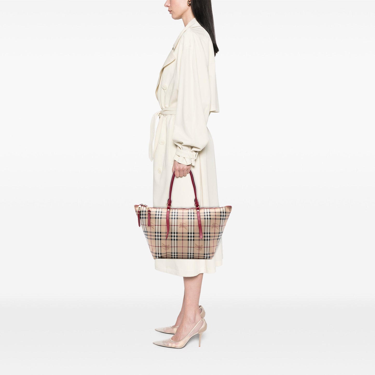 Burberry Medium Haymarket Check Coated Canvas Salisbury Tote