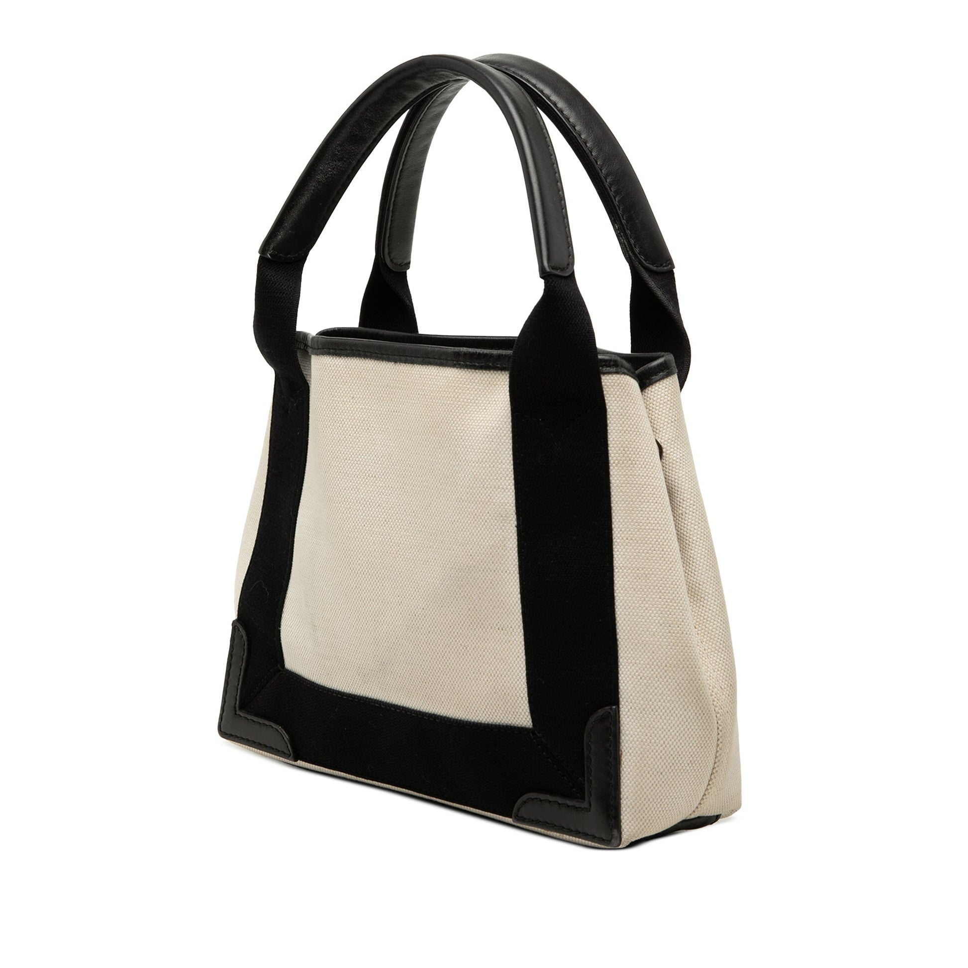 Balenciaga Canvas Navy Cabas Satchel XS