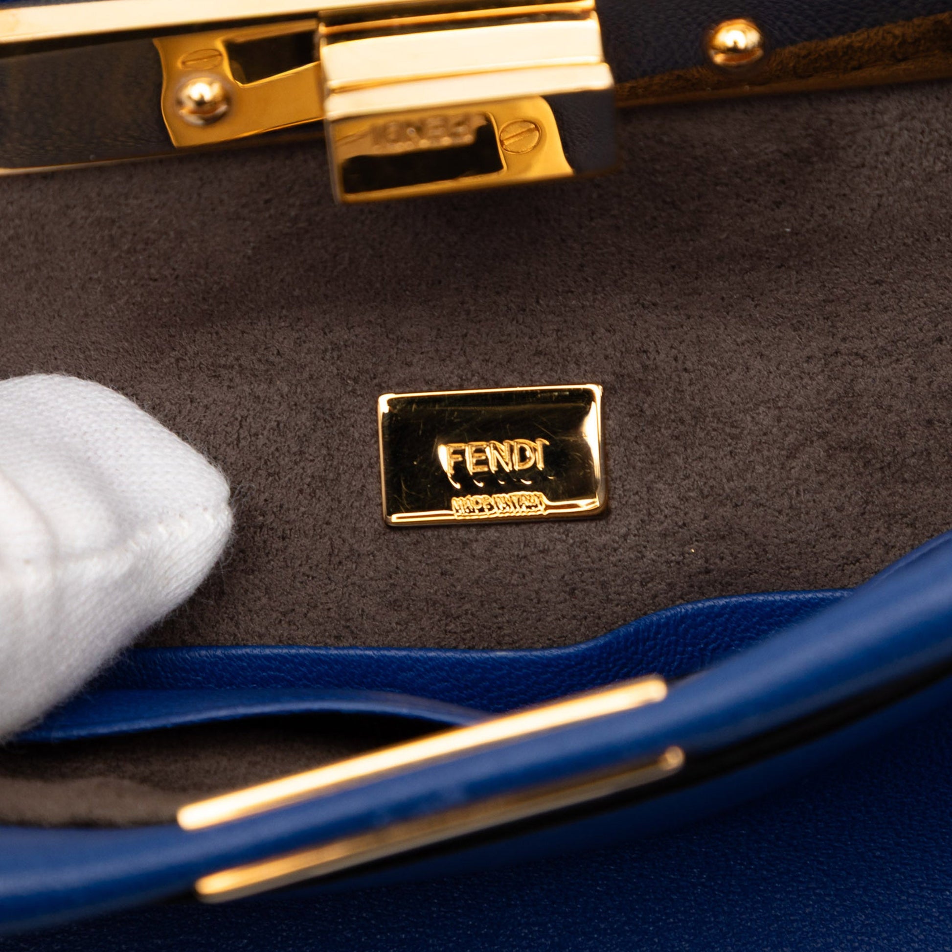 Fendi Micro Shiny Nappa Peekaboo Iconic Satchel