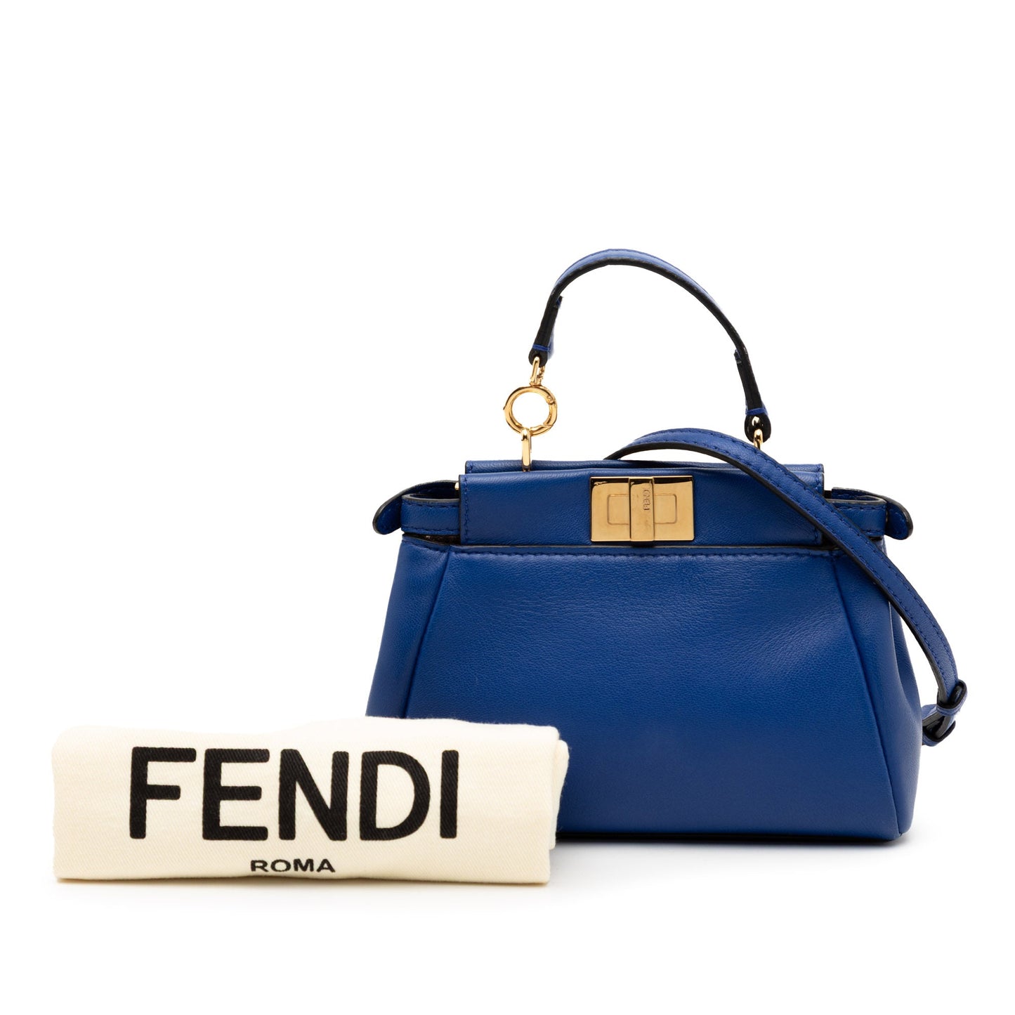 Fendi Micro Shiny Nappa Peekaboo Iconic Satchel