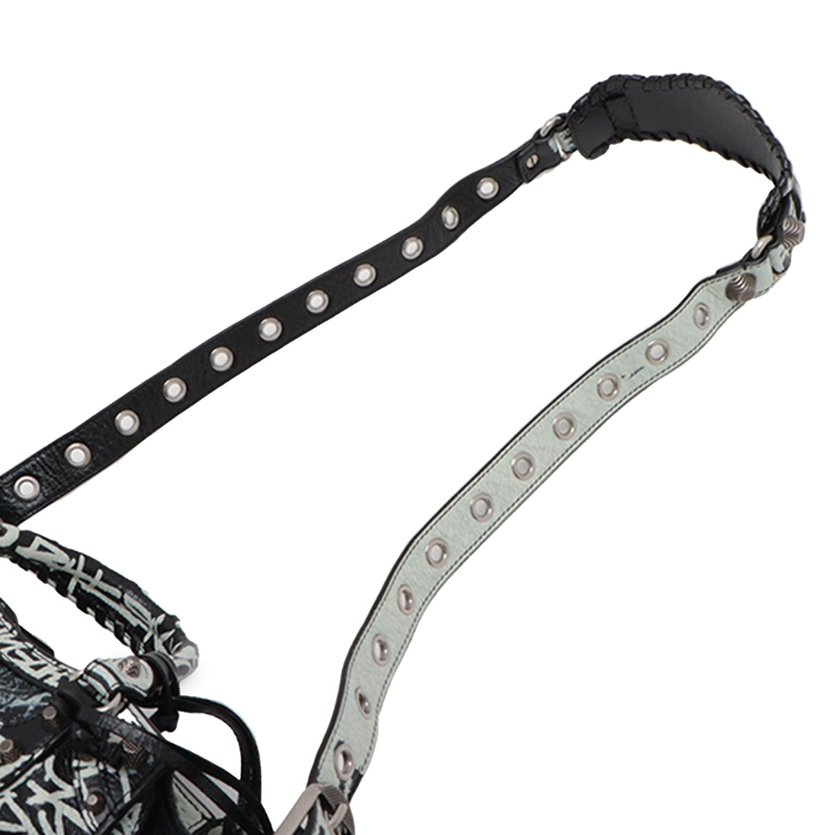 Balenciaga Lambskin Motocross Graffiti All Over Neo Cagole XS — White