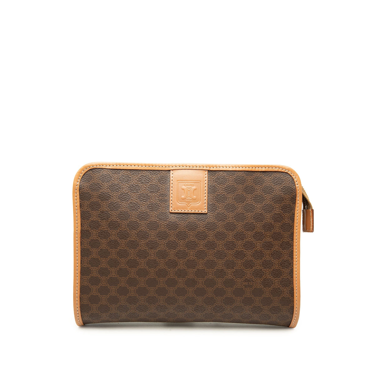 Celine Macadam Coated Canvas Clutch