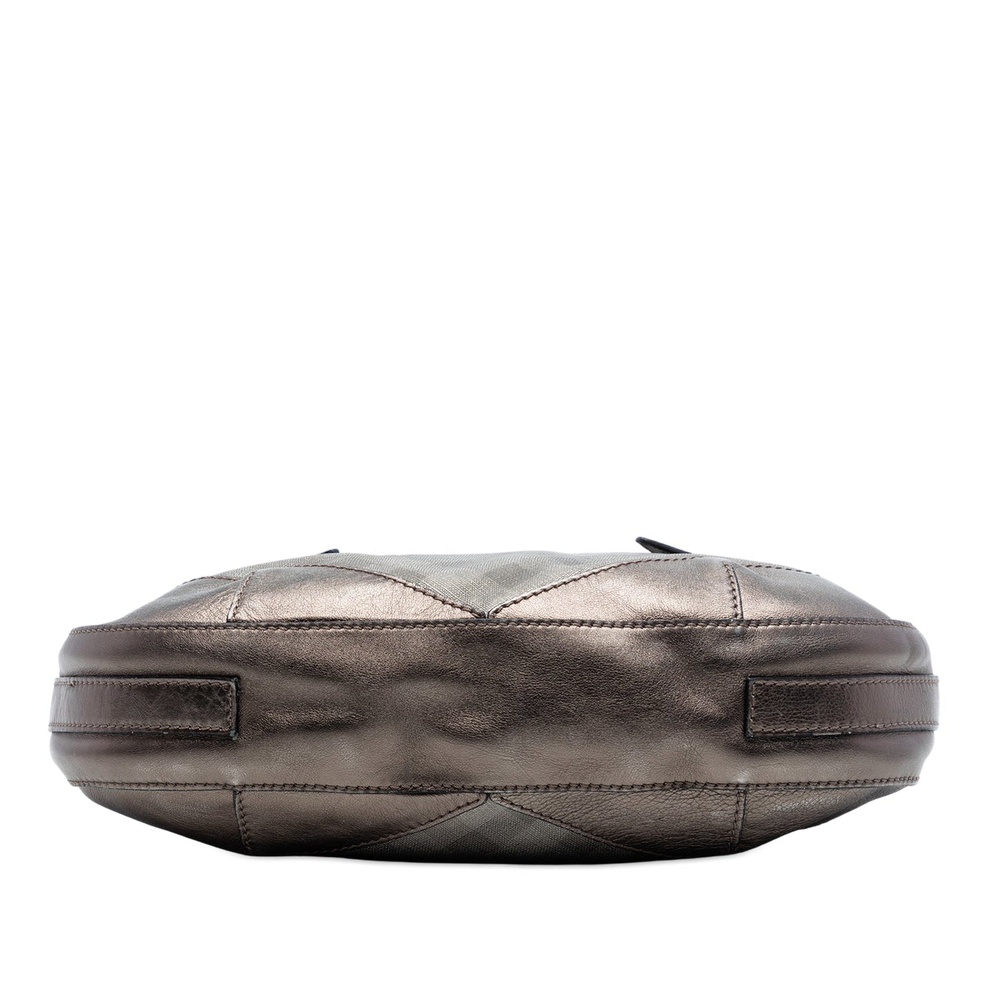 Burberry Supernova Check Coated Canvas and Metallic Leather Shoulder Bag