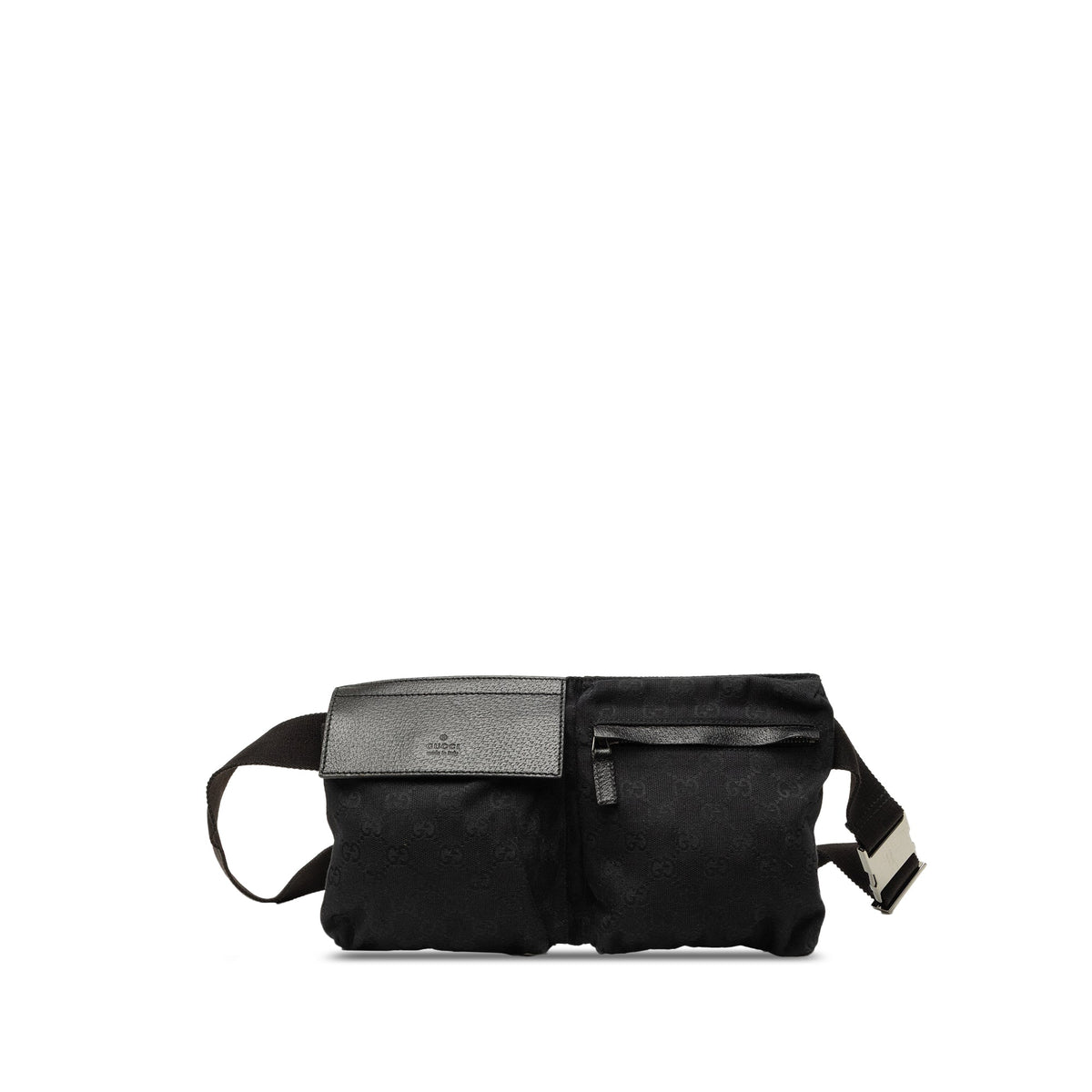 Gucci GG Canvas Double Pocket Belt Bag