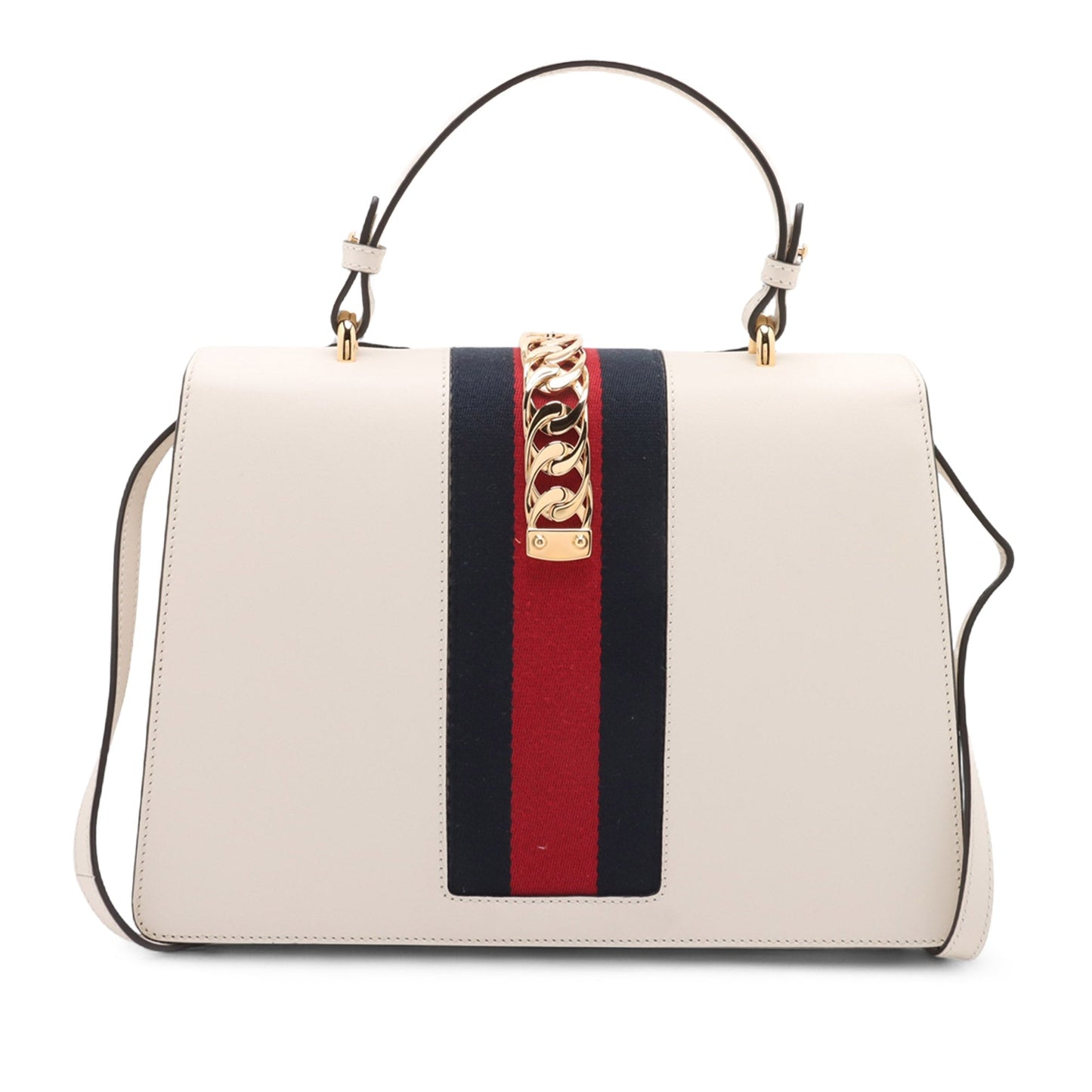 Gucci Medium Floral Embroidered Leather Sylvie Top Handle Bag