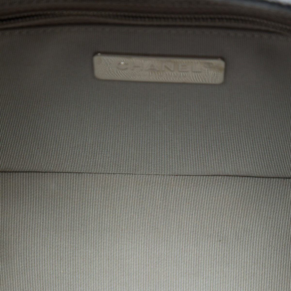 Chanel Small CC Quilted Metallic Caviar Coco Curve Vanity Case