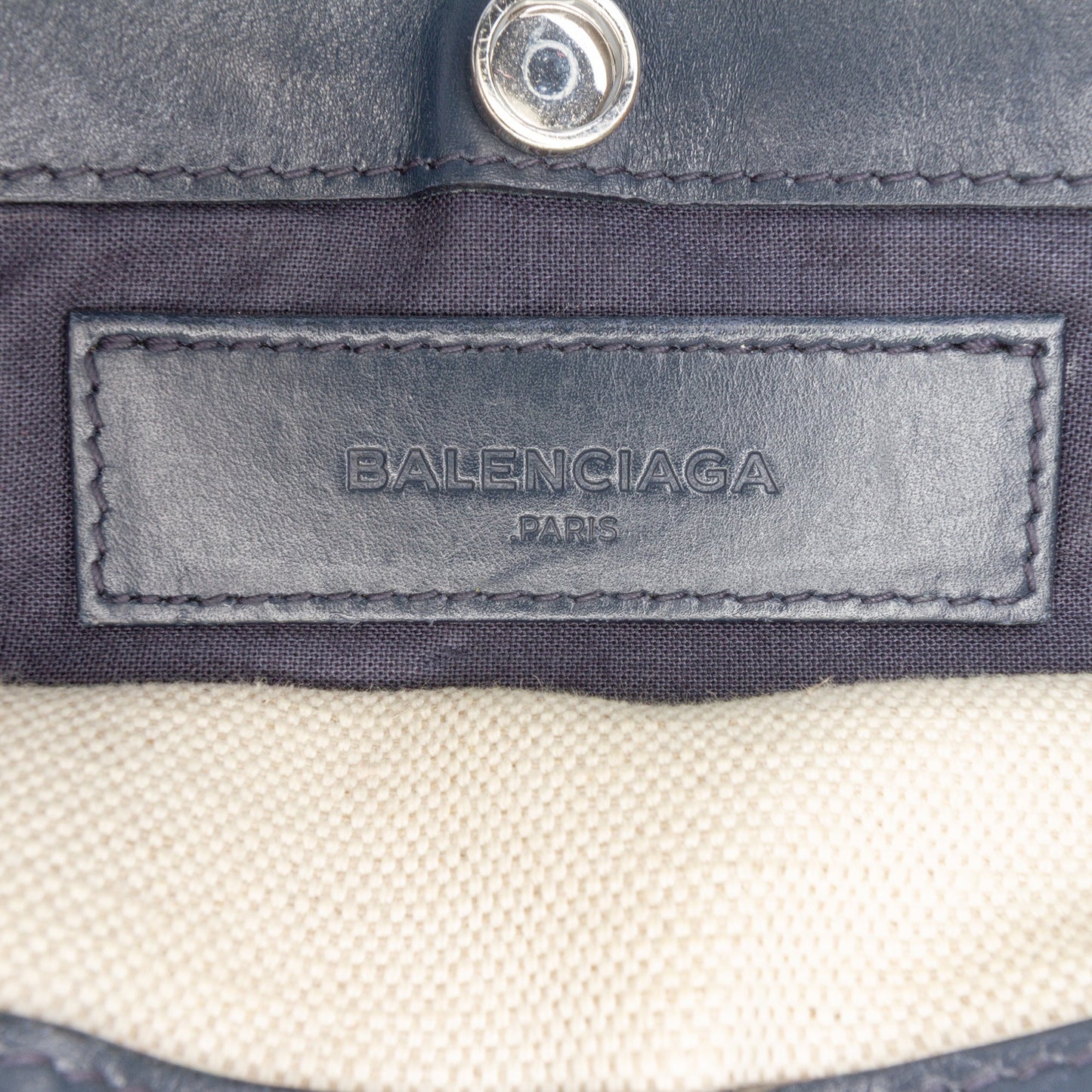 Balenciaga Canvas Navy Pochette Crossbody
