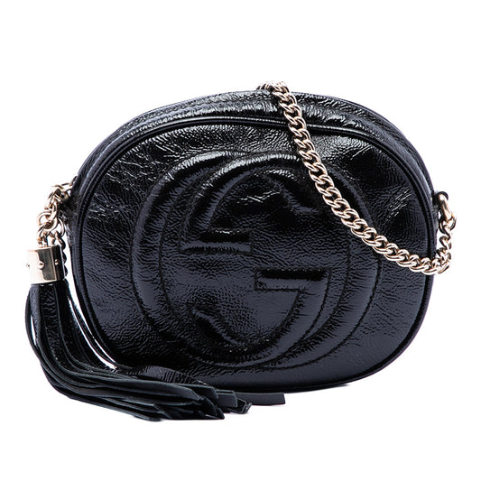Gucci Mini Patent Soho Chain Crossbody
