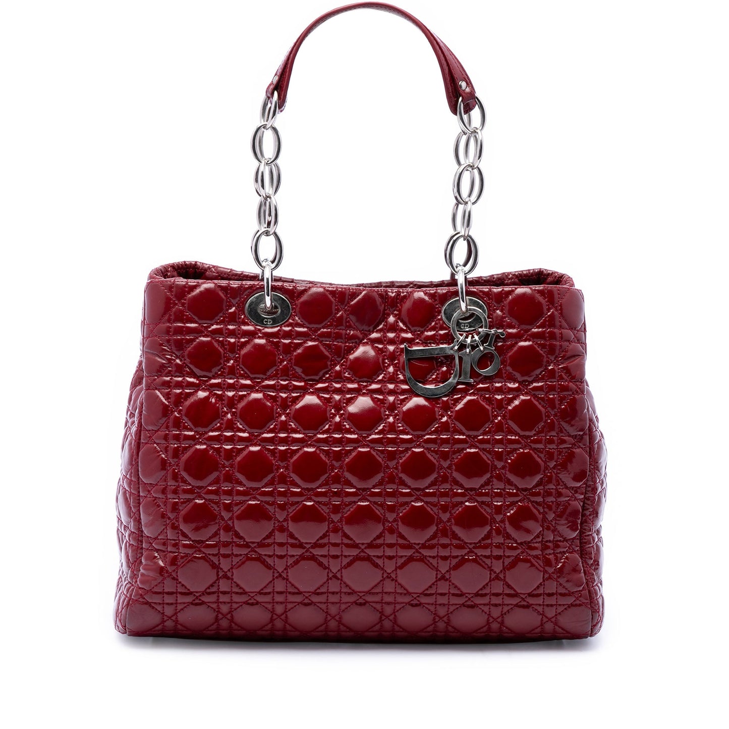 Dior Large Patent Cannage Lady Dior Soft Shopping Tote