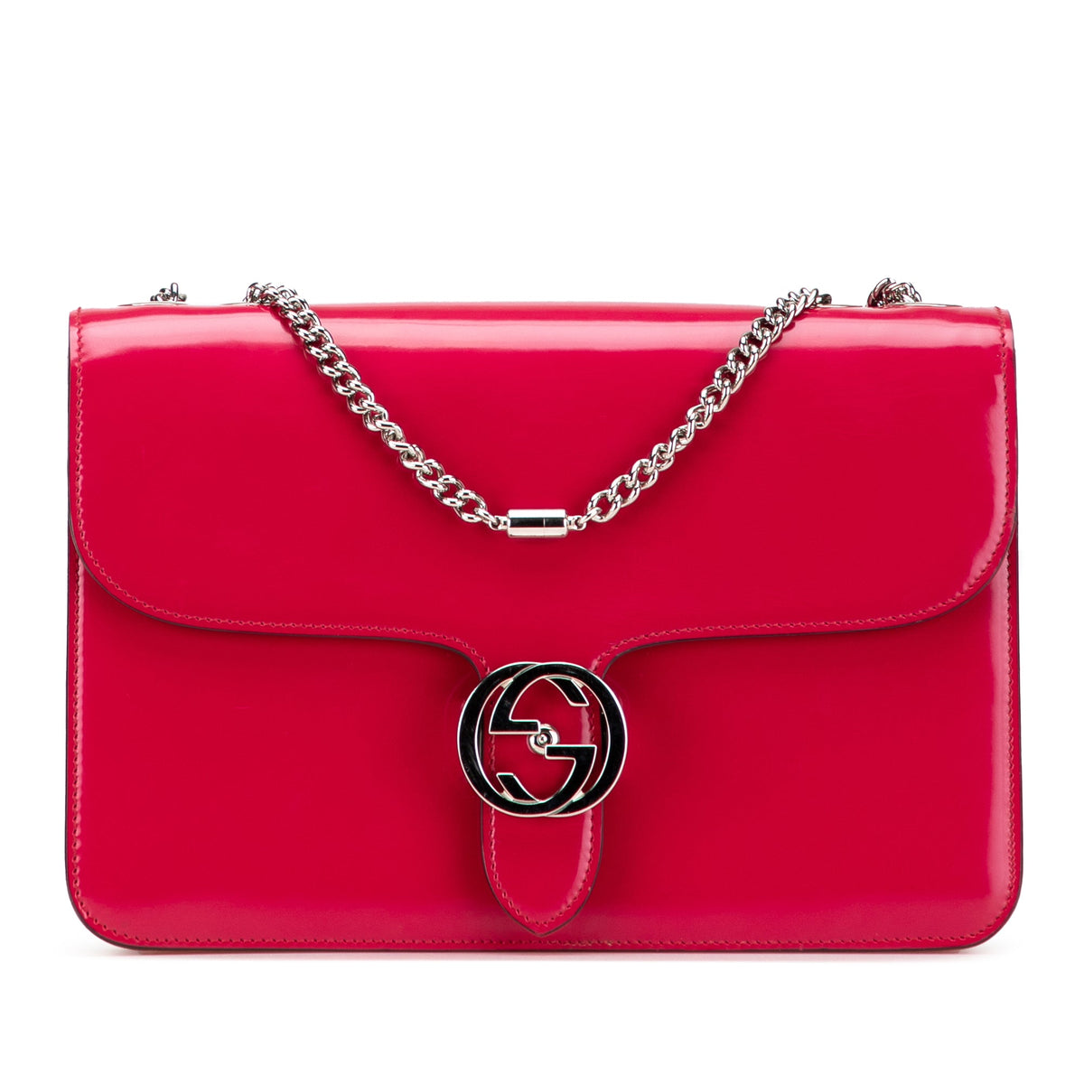 Gucci Medium Patent Interlocking G Crossbody