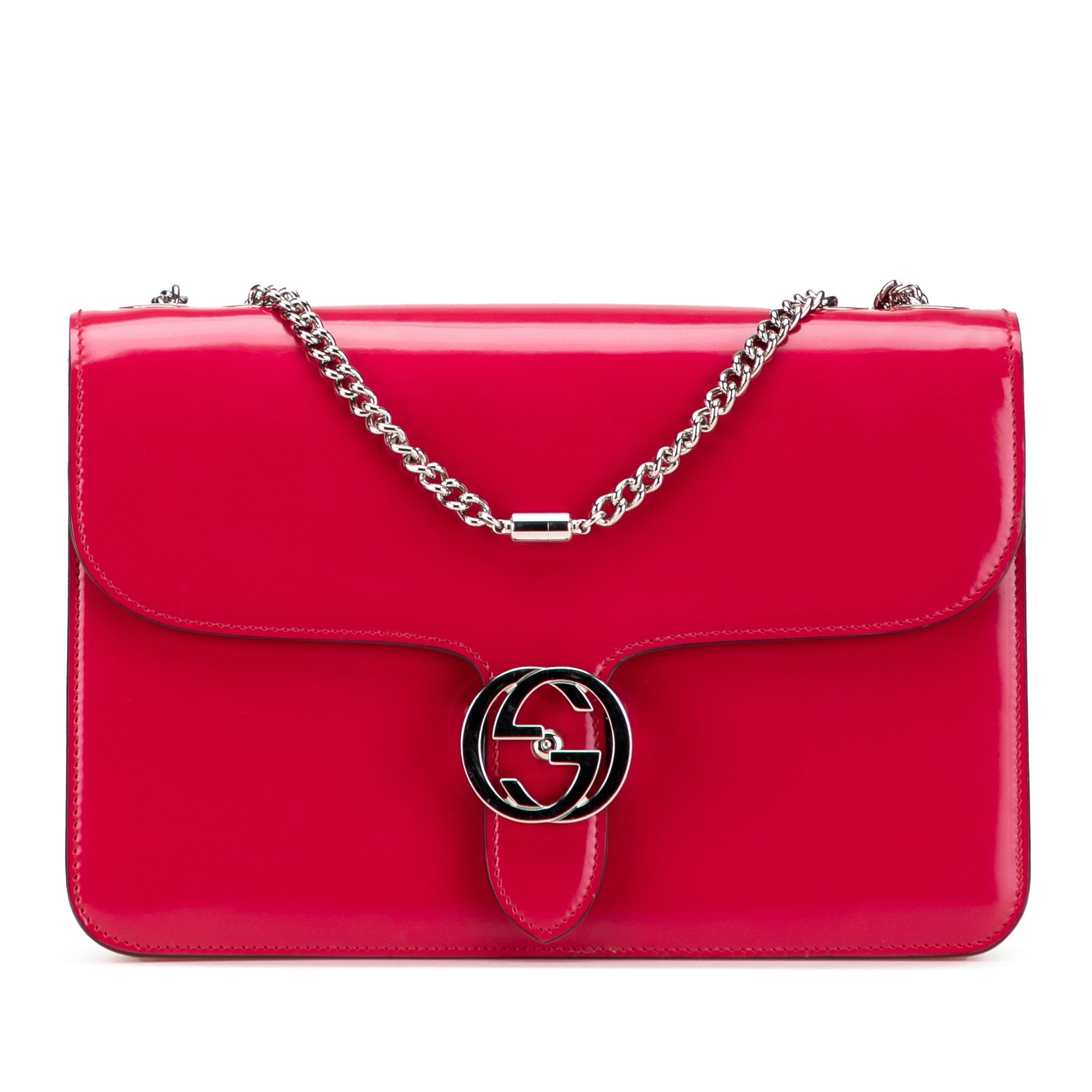 Gucci Medium Patent Dollar Interlocking G Crossbody