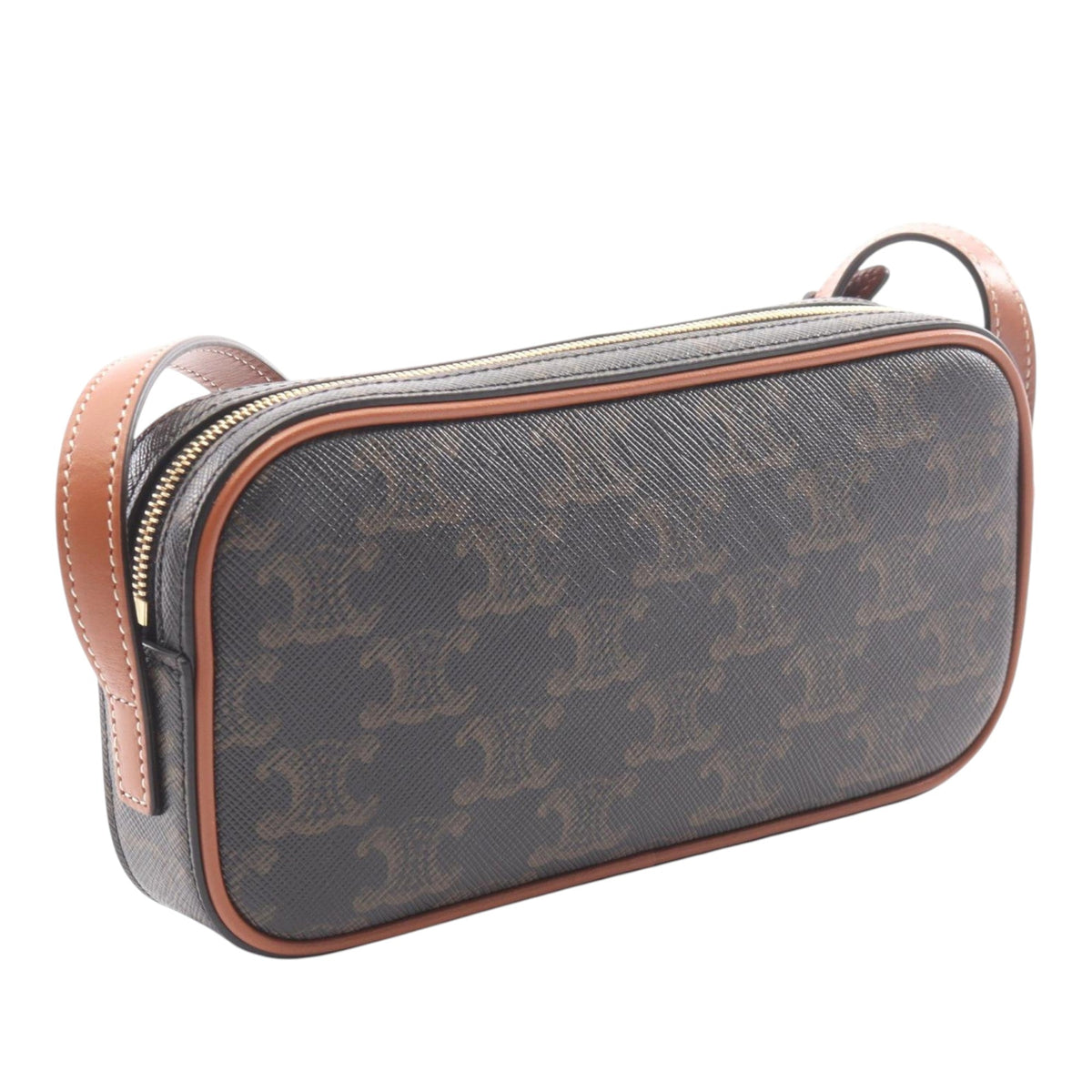 Celine Mini Triomphe Cuir Coated Canvas Camera Bag