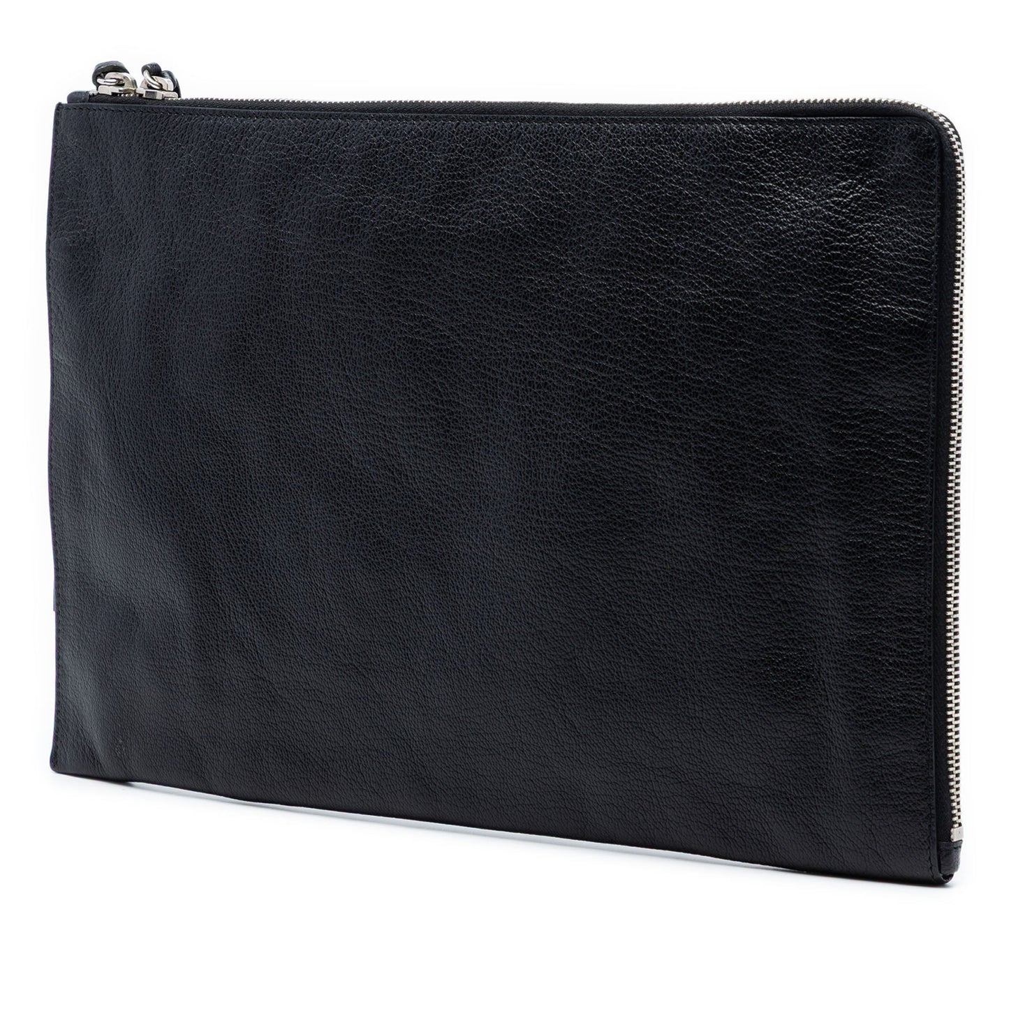 Balenciaga Goatskin Motocross Classic Metallic Edge Clutch