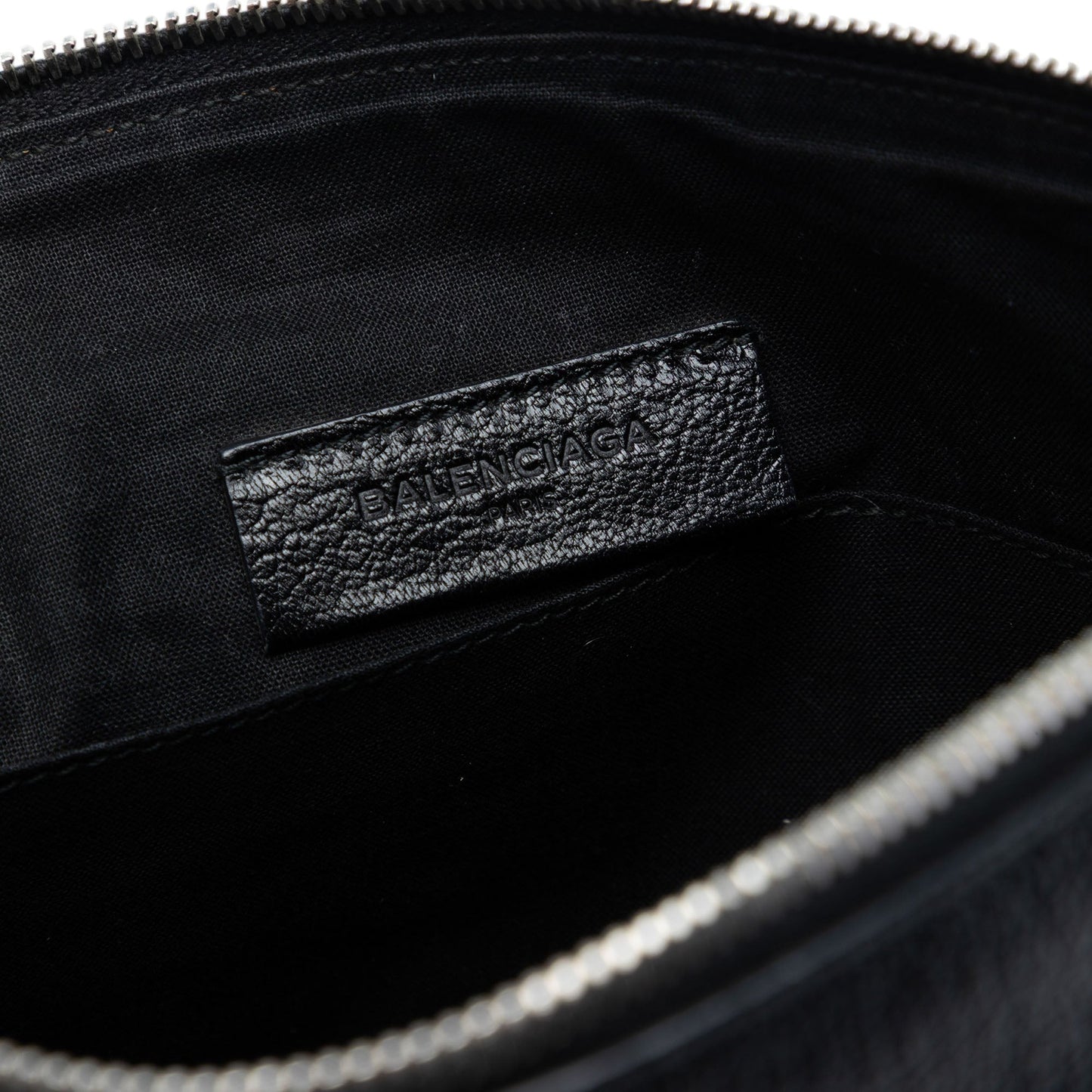 Balenciaga Goatskin Motocross Classic Metallic Edge Clutch