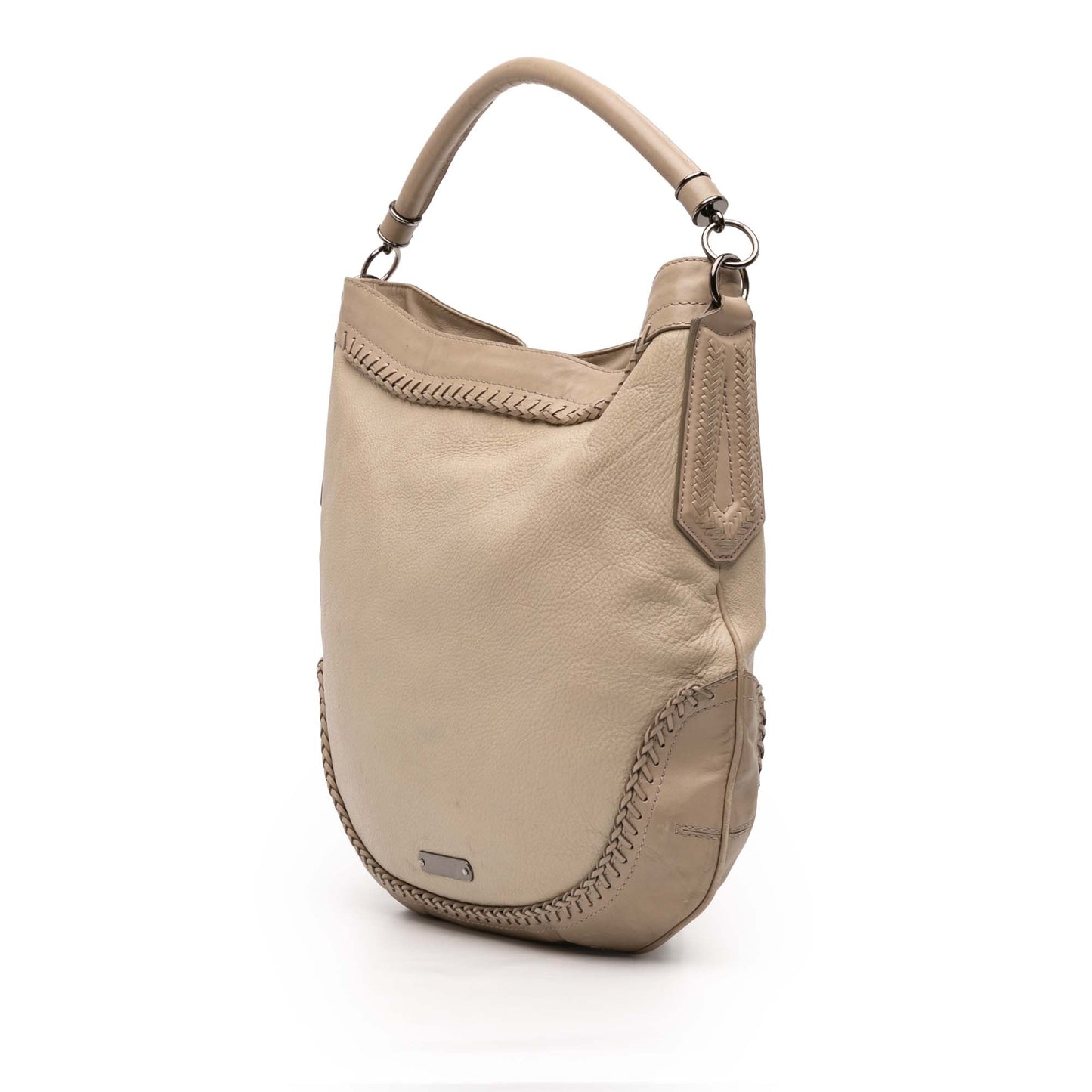 Burberry Leather Tassel Hobo Bag