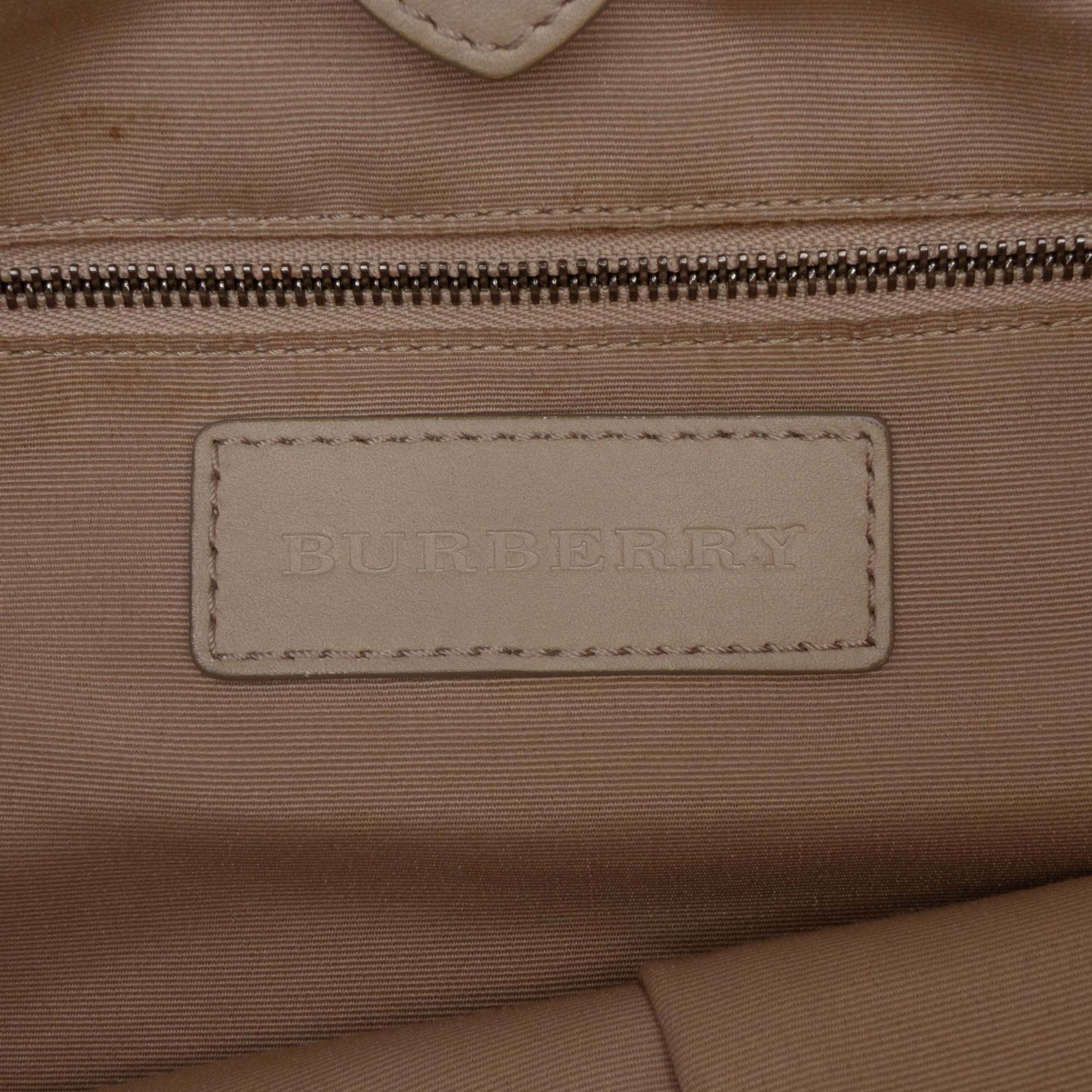 Burberry Leather Tassel Hobo Bag