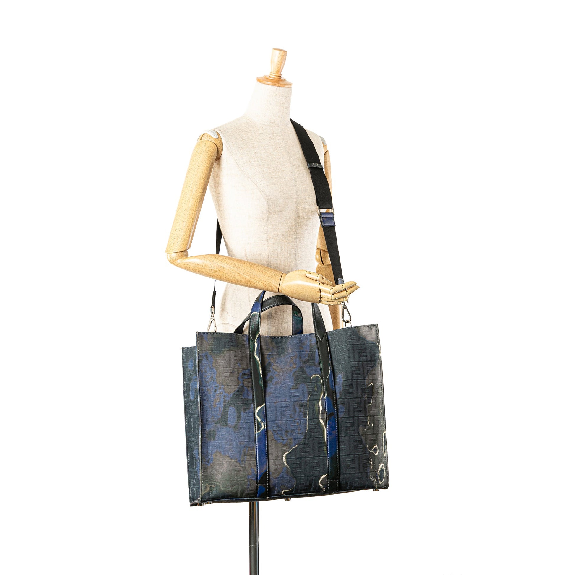 Fendi Large Zucca Jacquard Tie Dye Sunset Shopper Tote