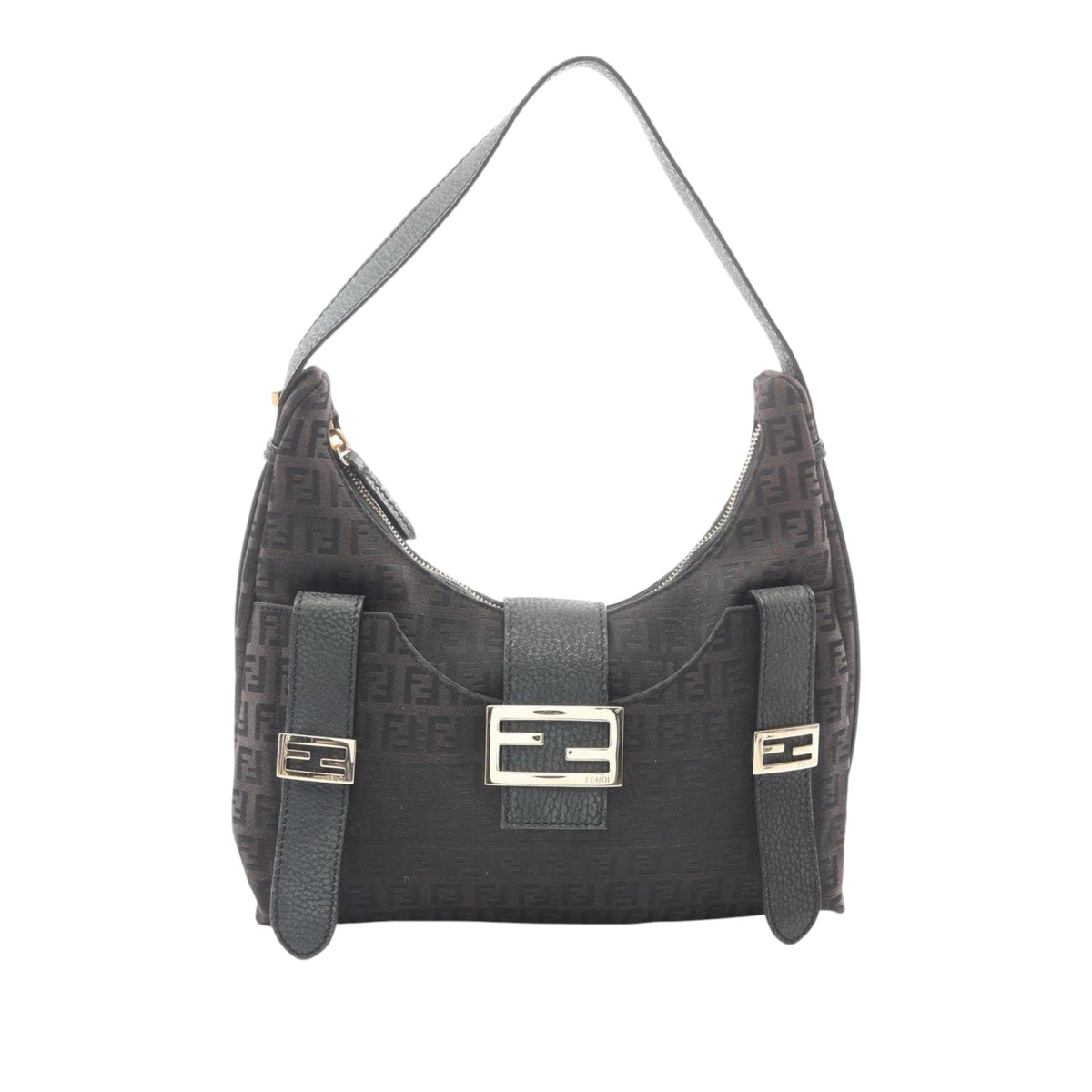 Fendi Zucchino Canvas Shoulder Bag