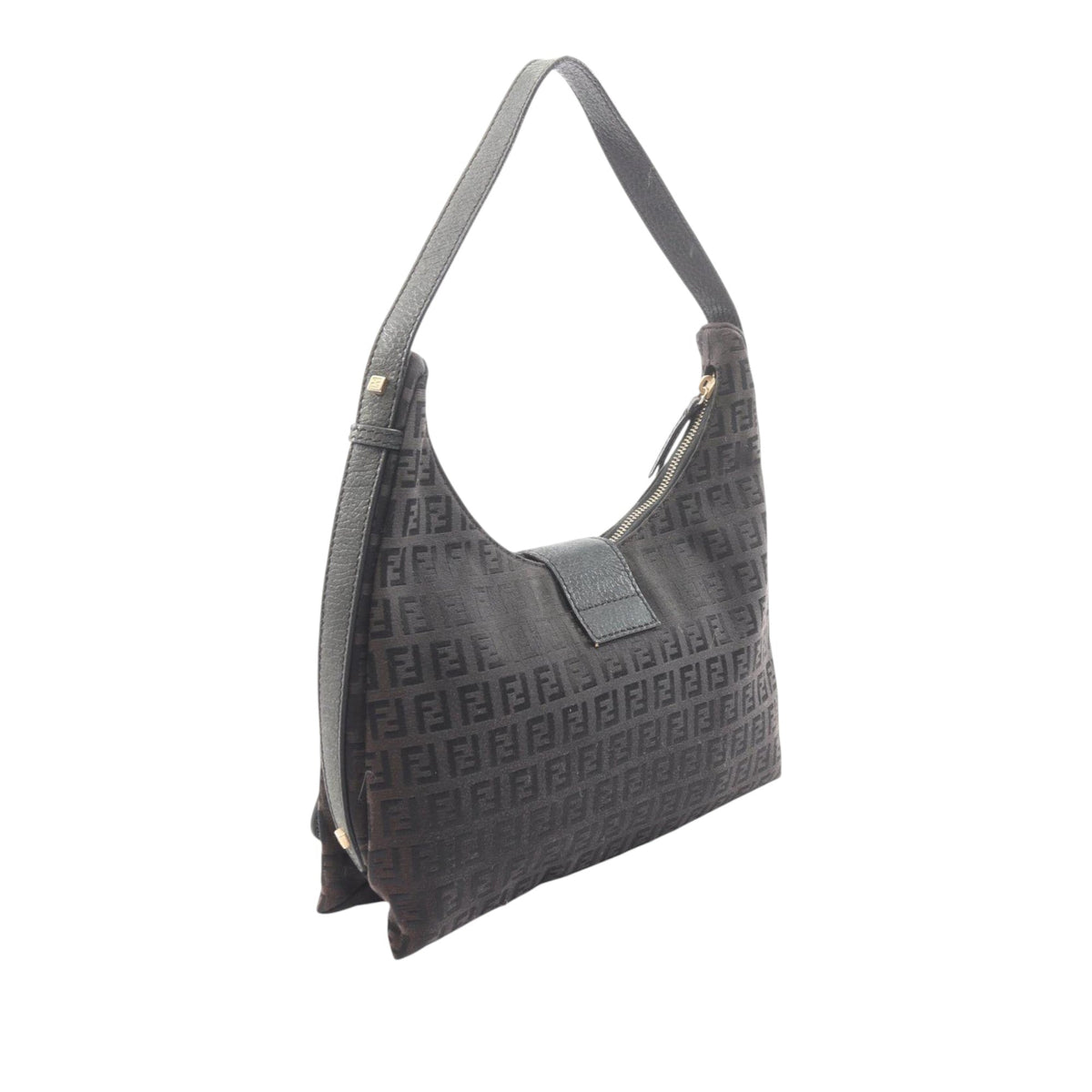 Fendi Zucchino Canvas Shoulder Bag