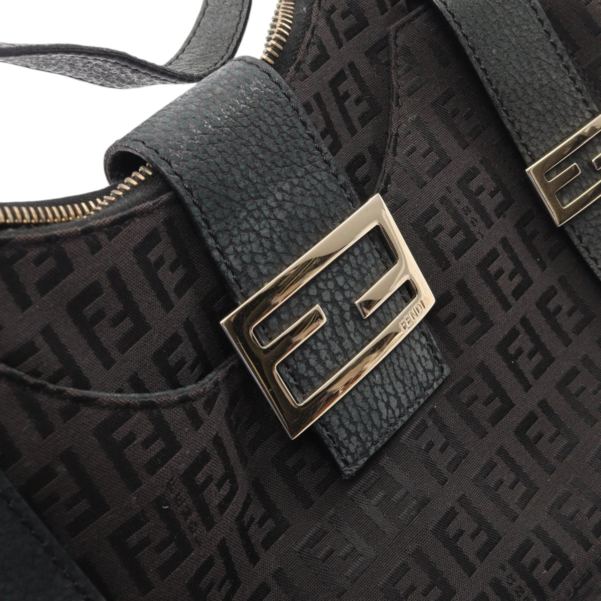 Fendi Zucchino Canvas Shoulder Bag