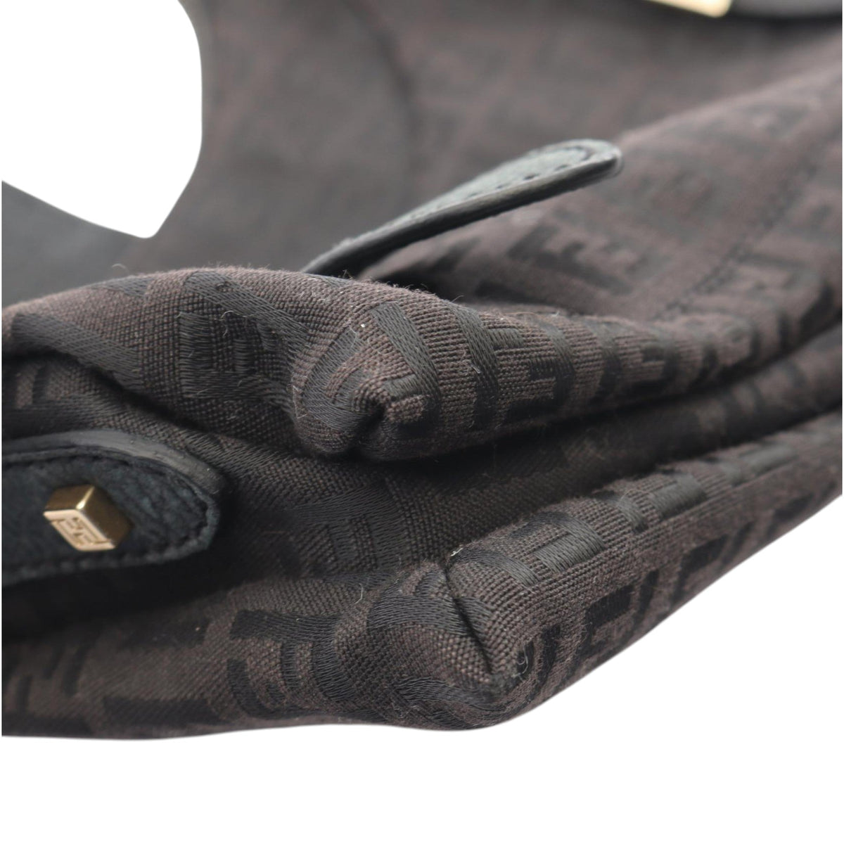 Fendi Zucchino Canvas Shoulder Bag