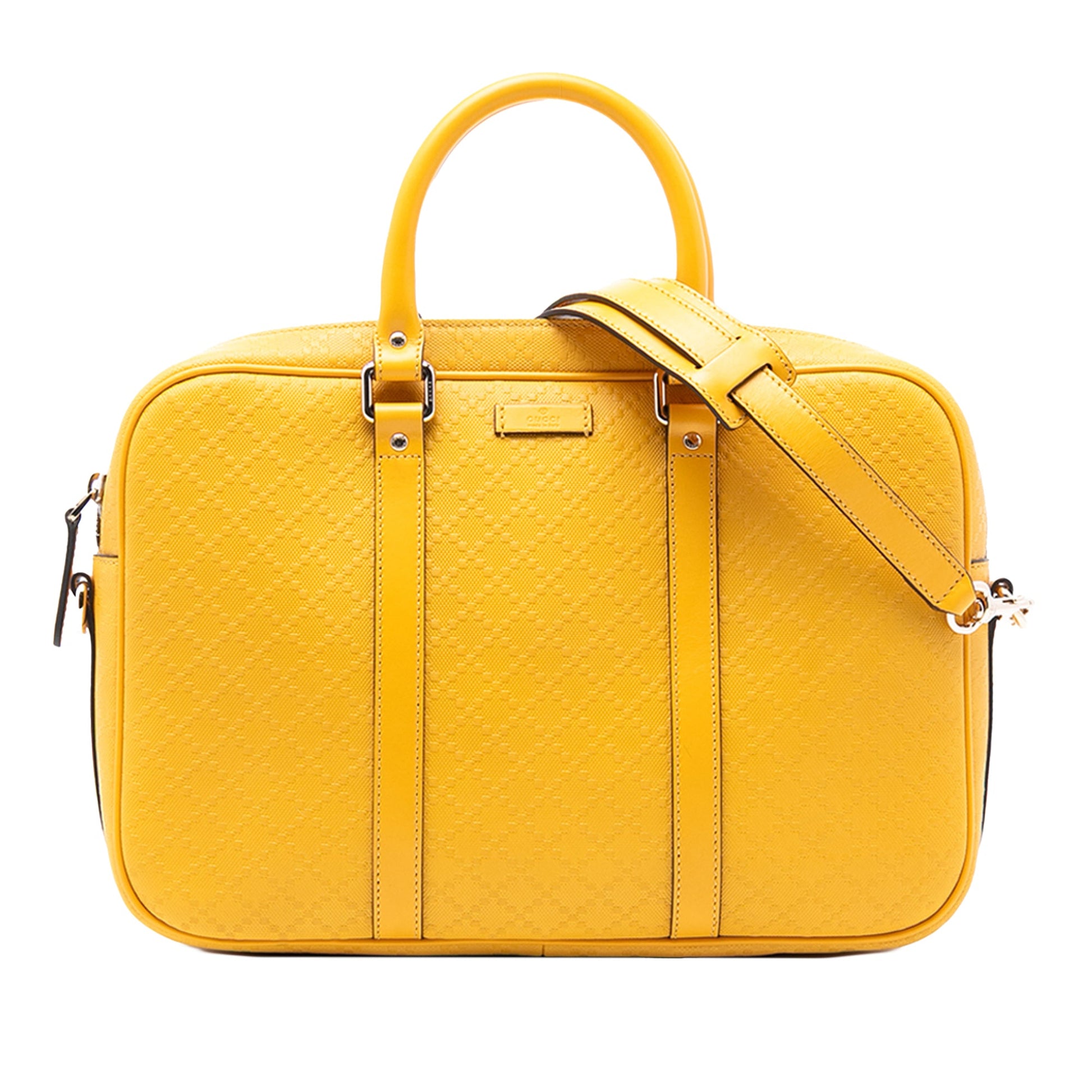 Gucci Medium Diamante Bright Leather Business Bag