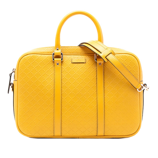 Gucci Medium Diamante Bright Leather Business Bag