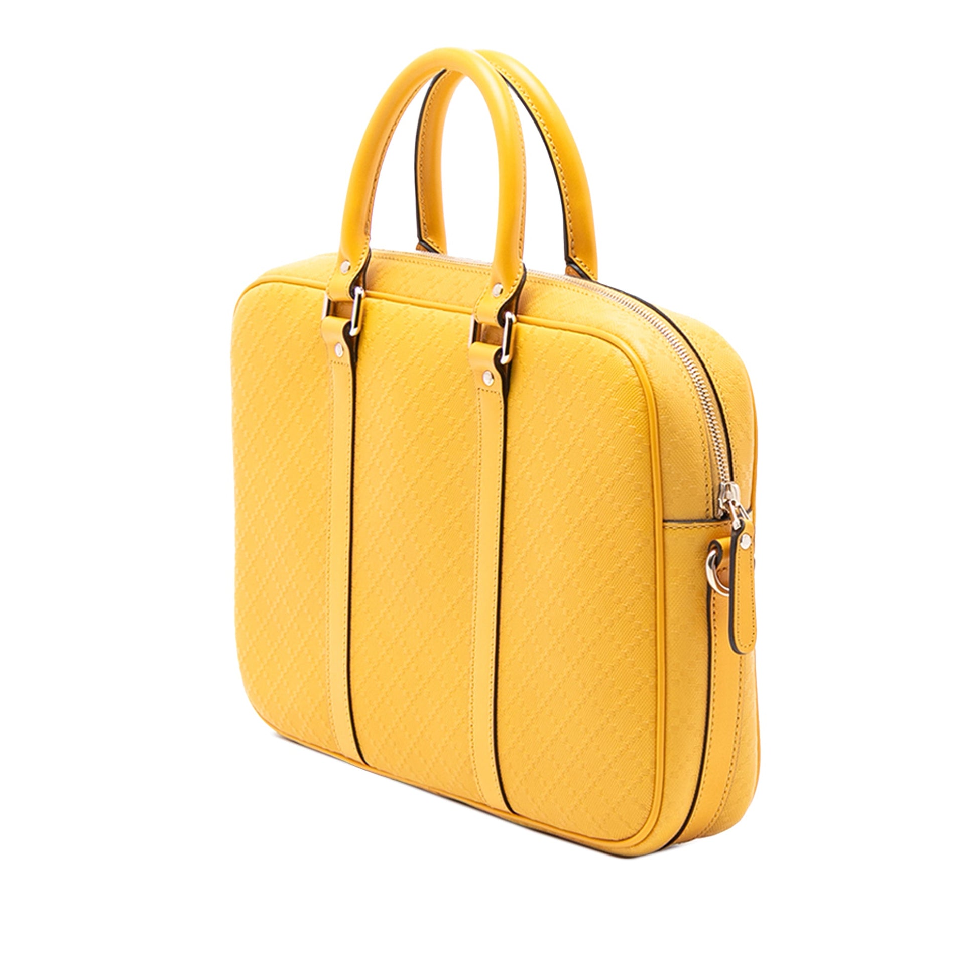 Gucci Medium Diamante Bright Leather Business Bag