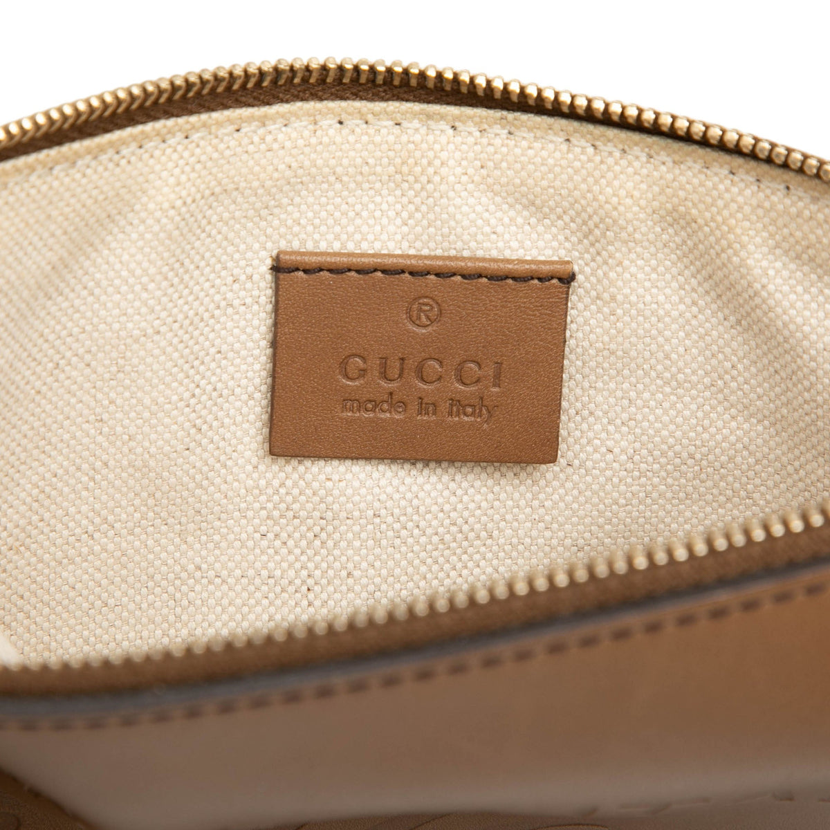 Gucci Medium GG Canvas Craft Tote — Beige